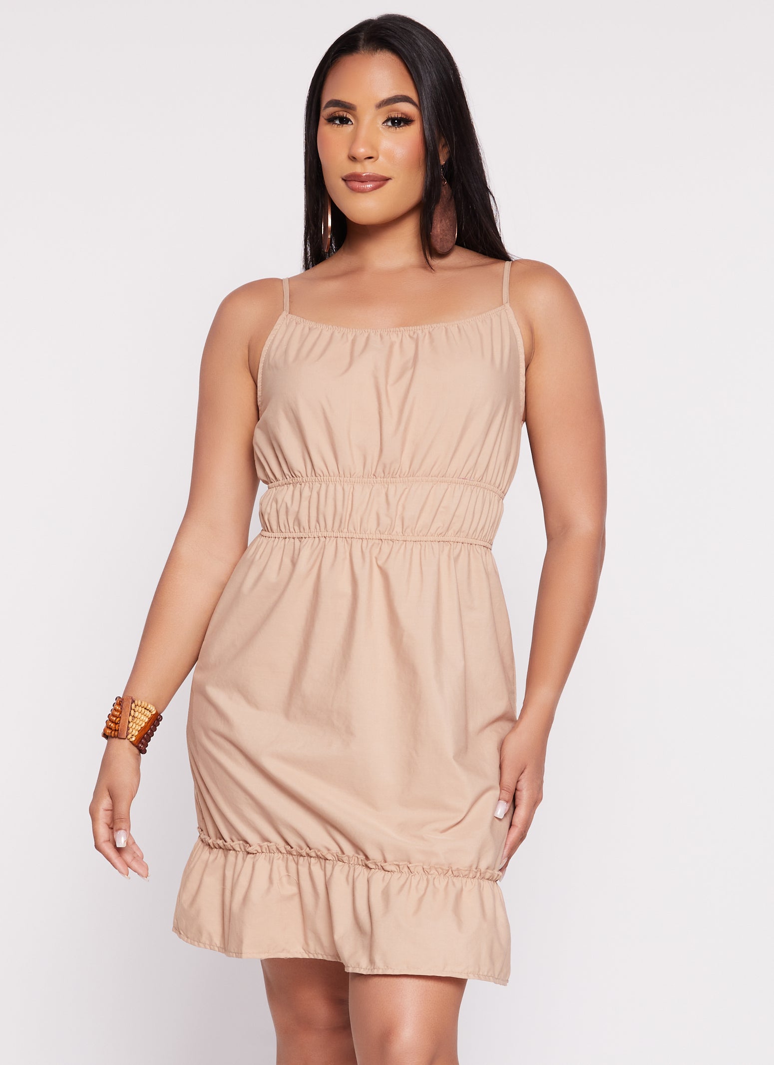 Ruffled Hem Cami Dress