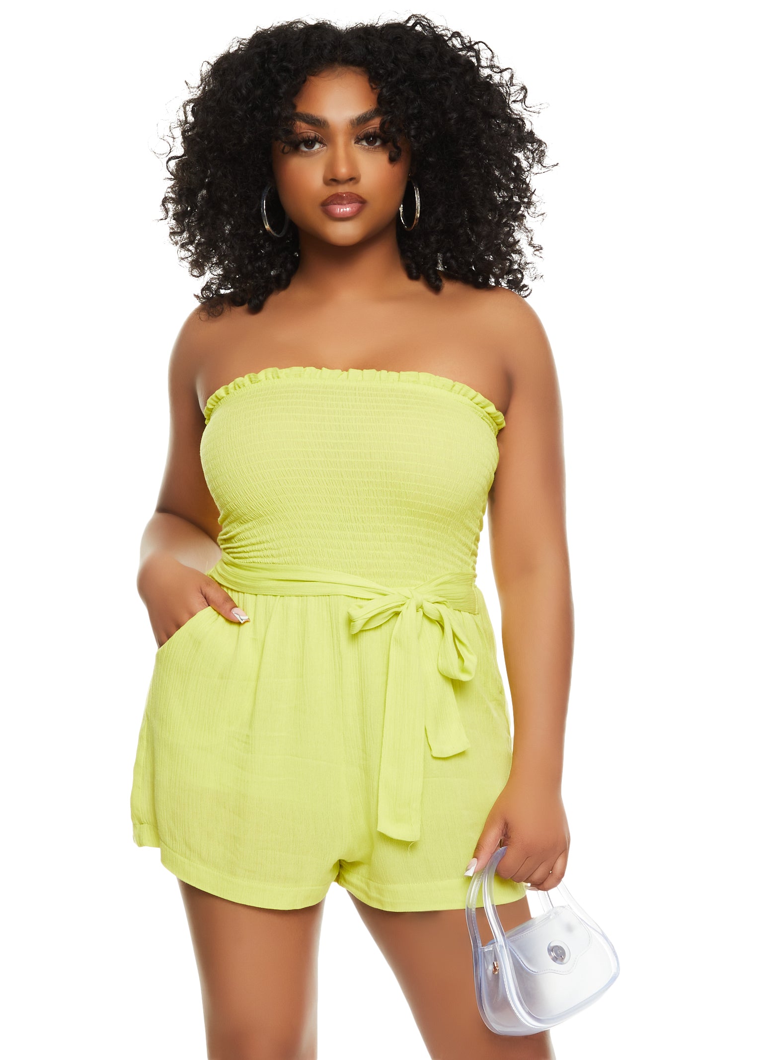 Neon green romper online