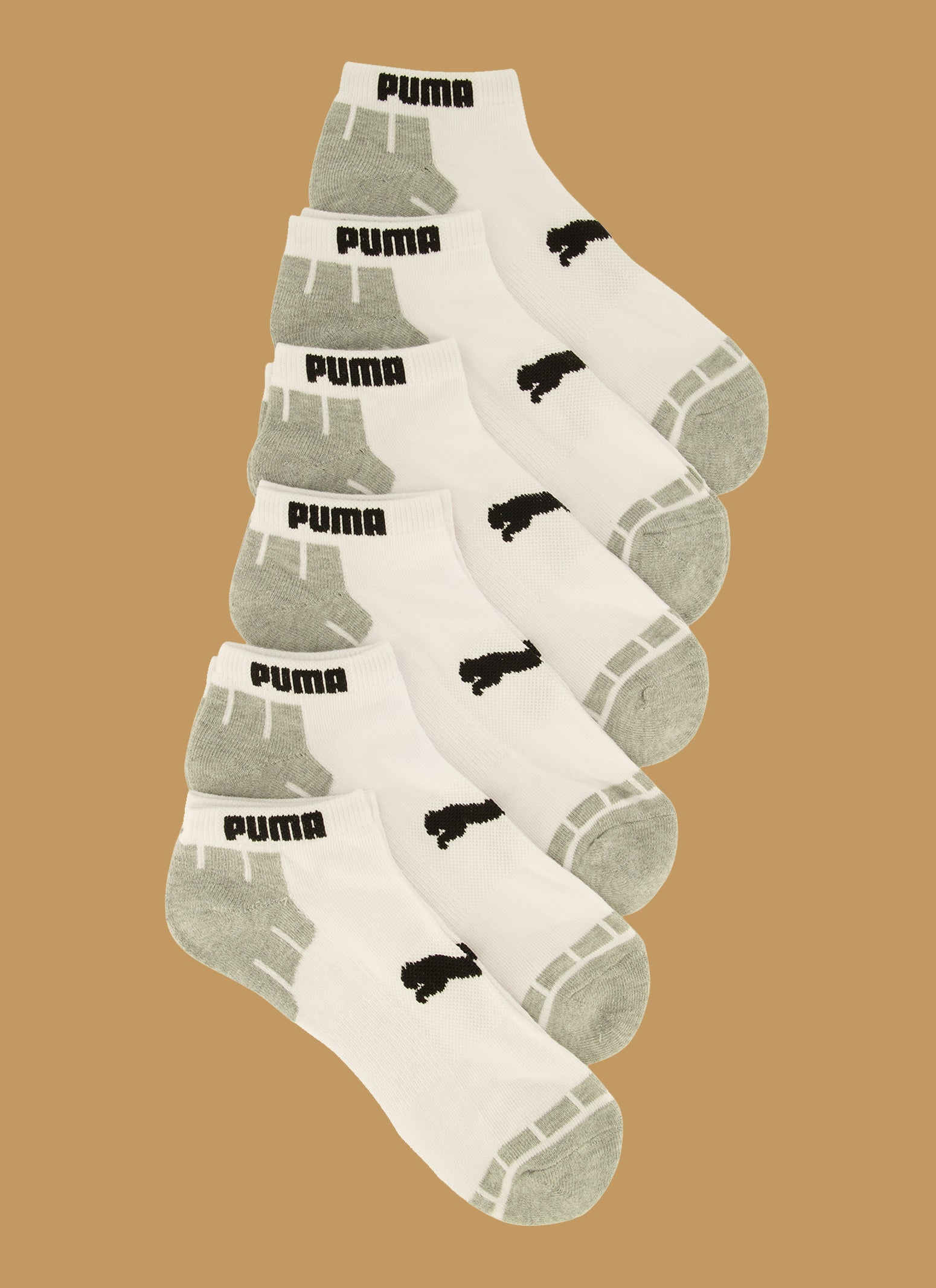 Mens Puma Low Cut Socks 6 Pairs