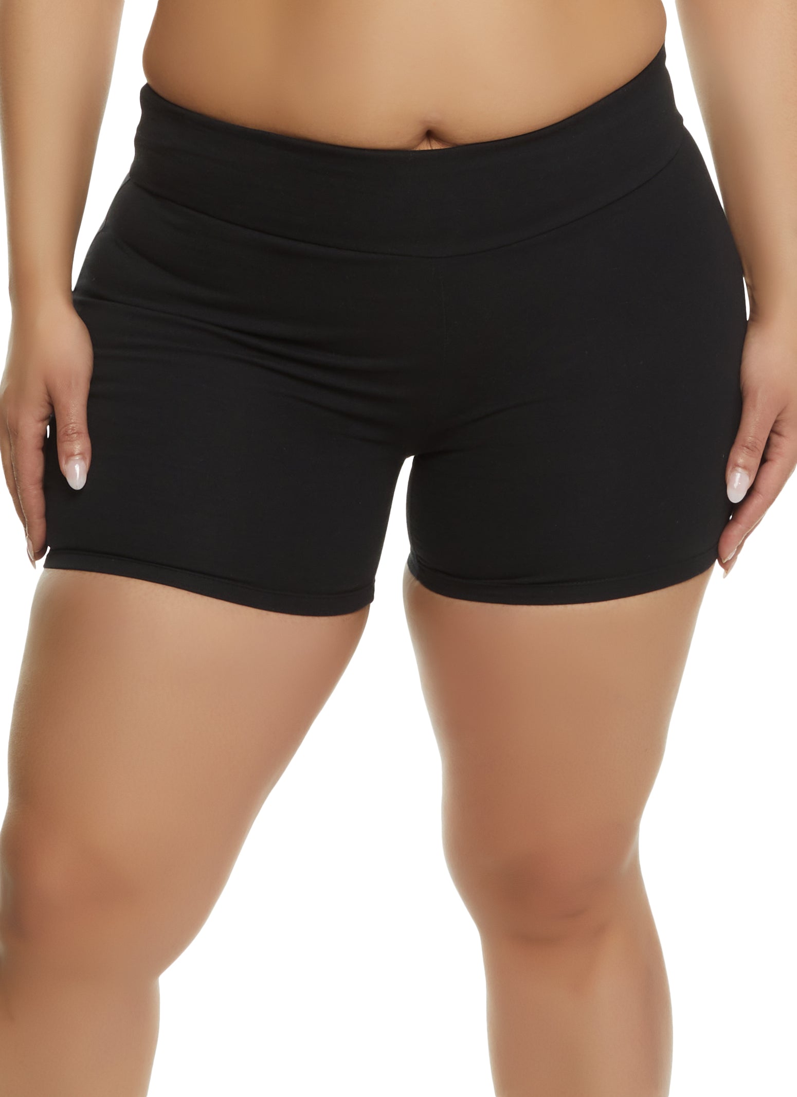 Rainbow biker shorts plus size sale