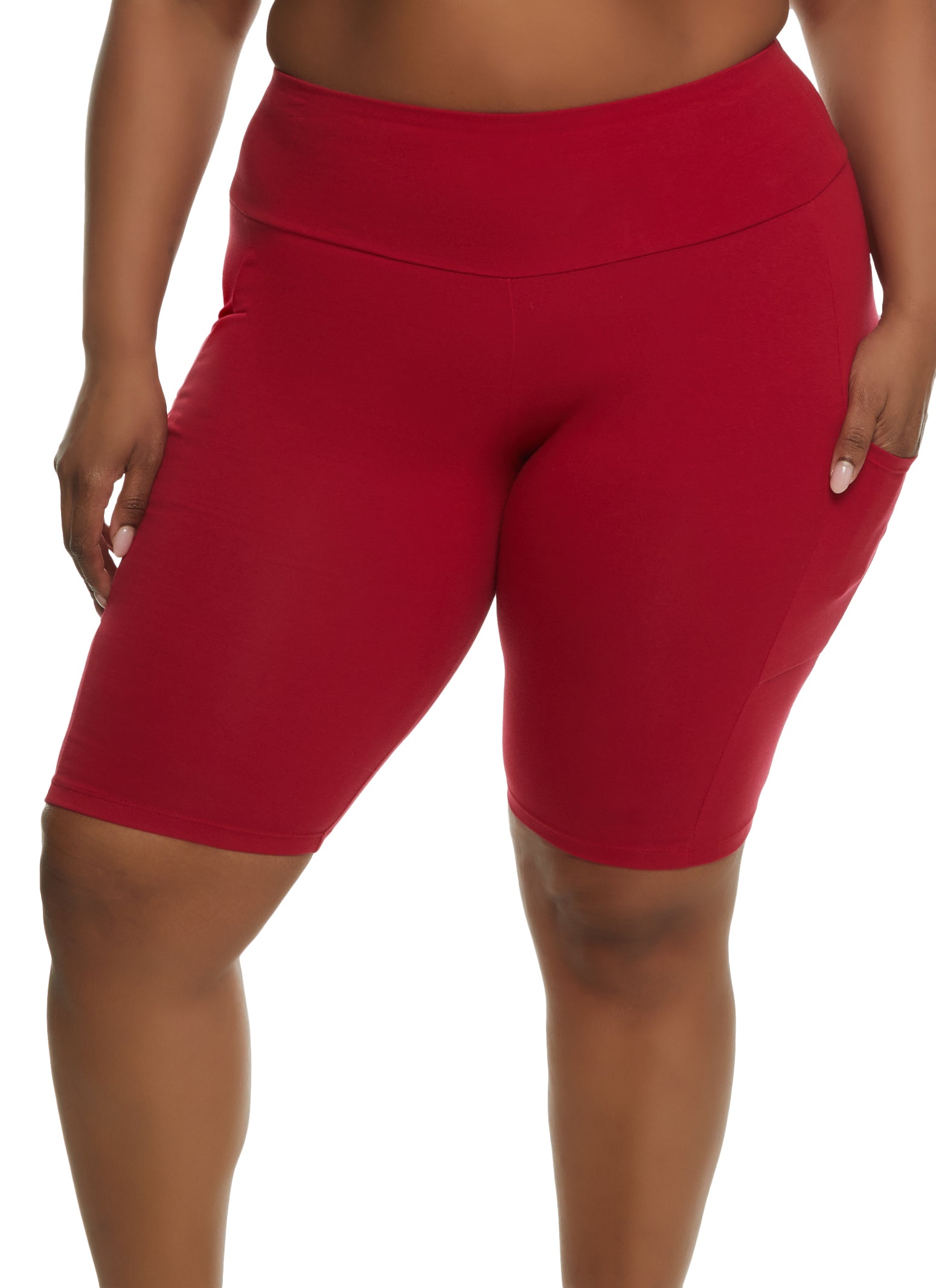 Red biker short on sale