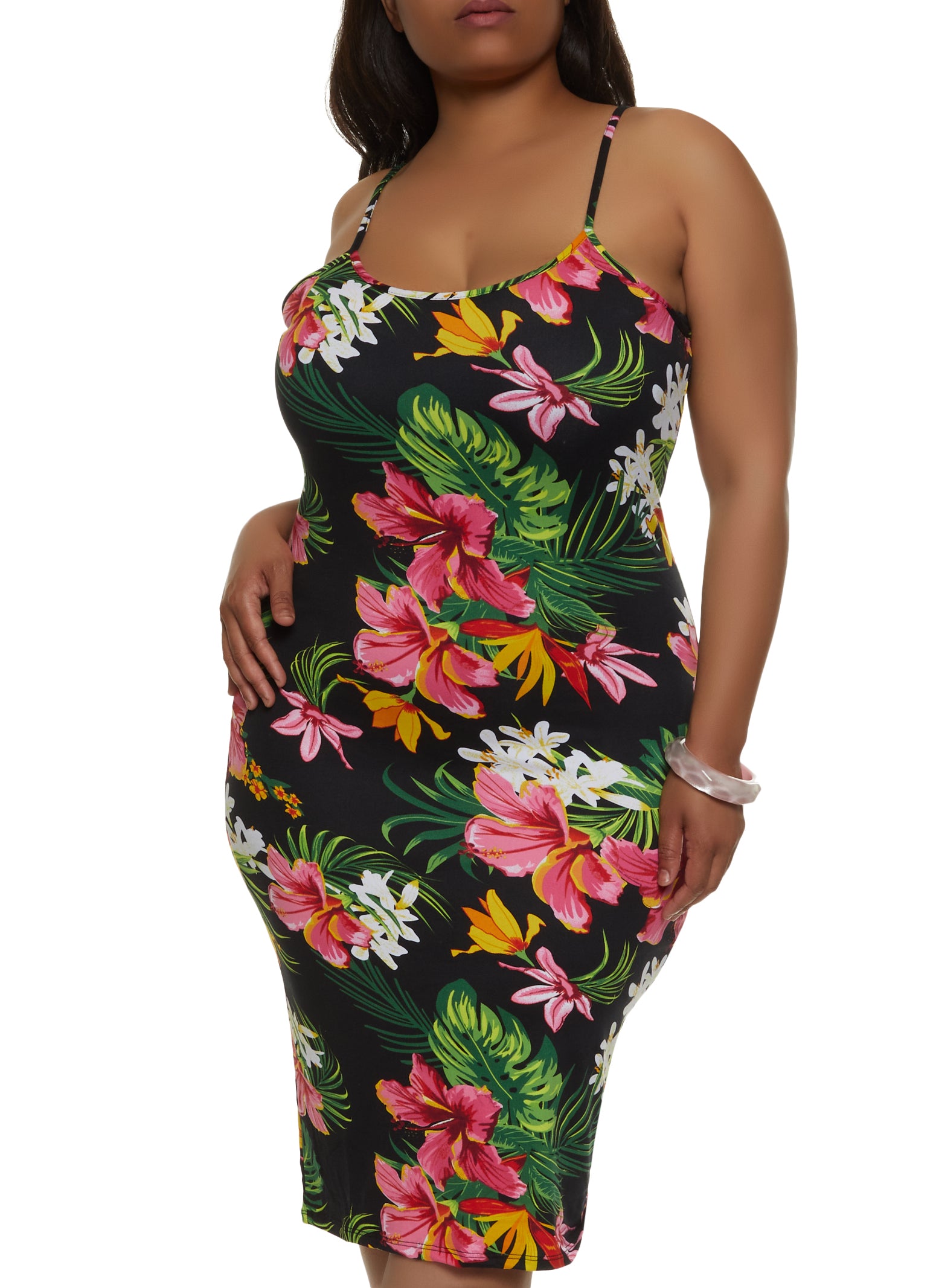 plus size tropical dresses