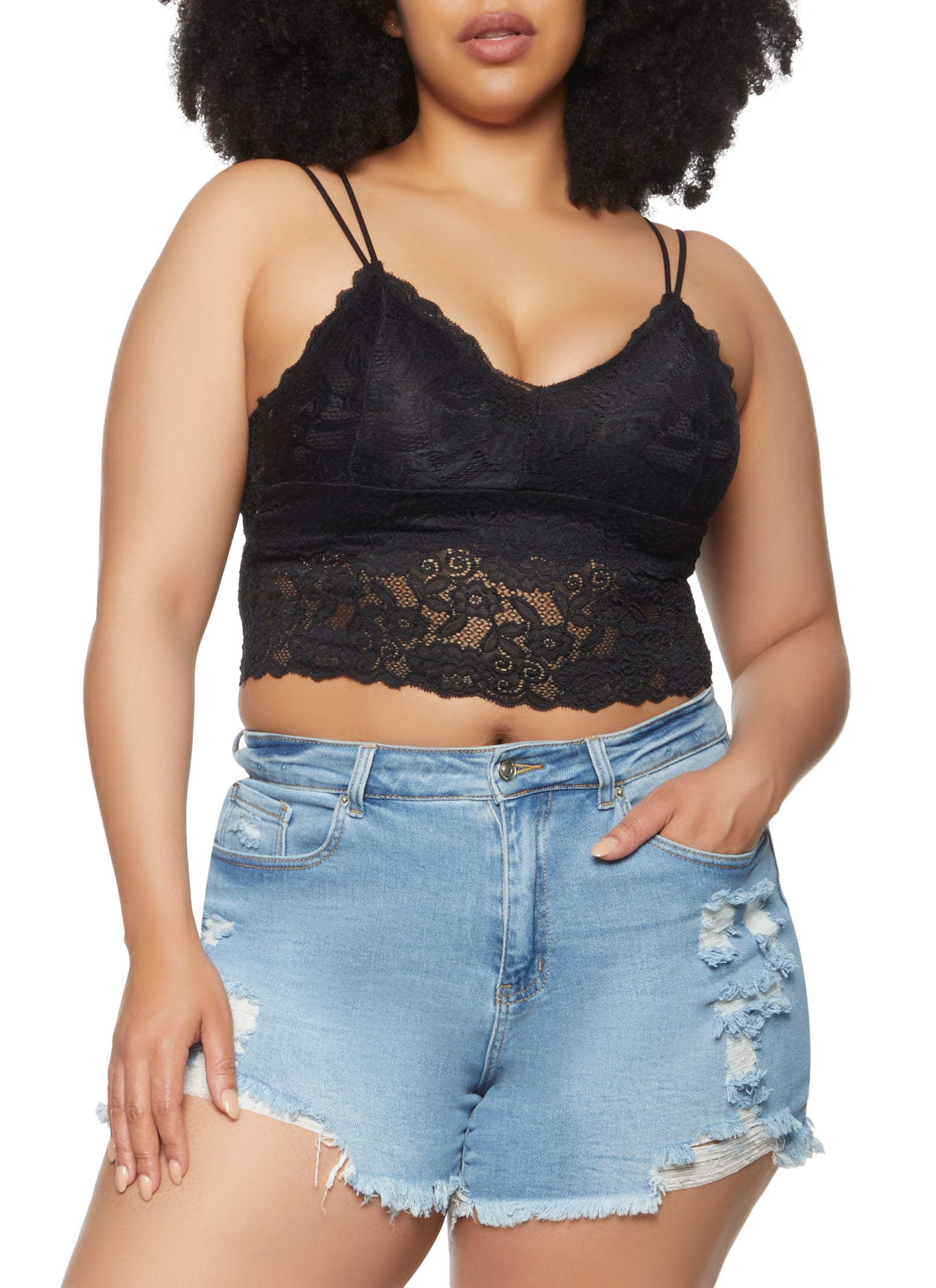 TUNUSKAT Lace Tank Tops for Women with Built in Bra Sexy Spaghetti