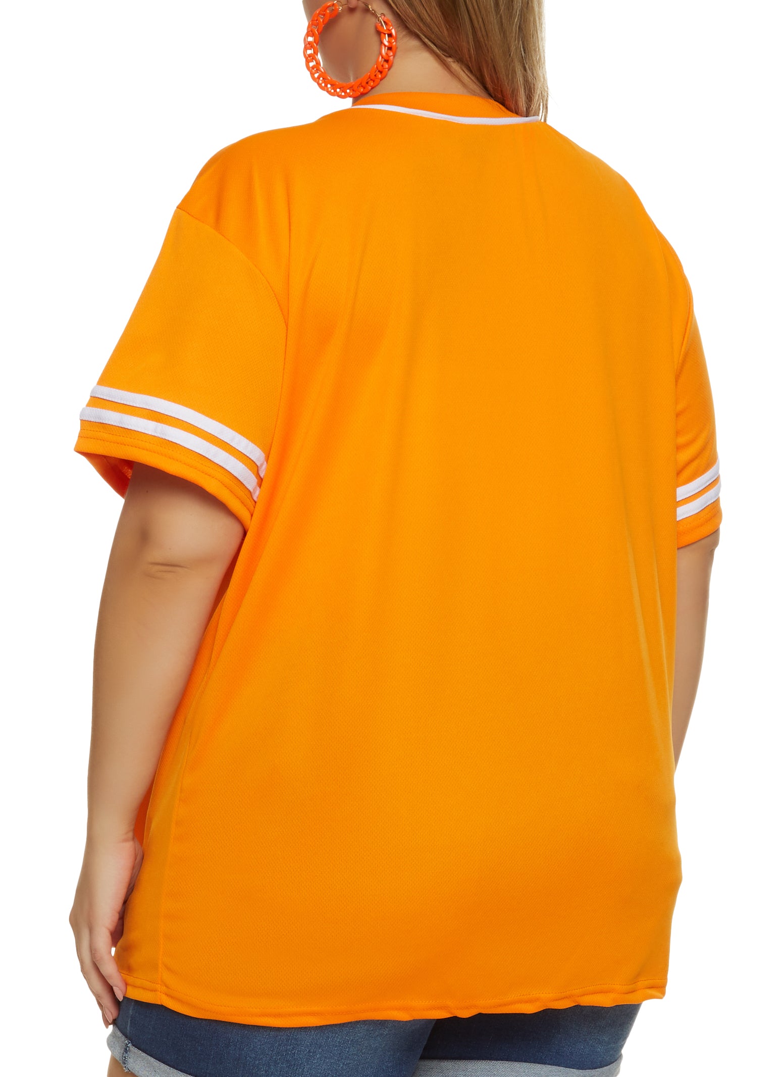 Mesh Plus Size Baseball Jersey