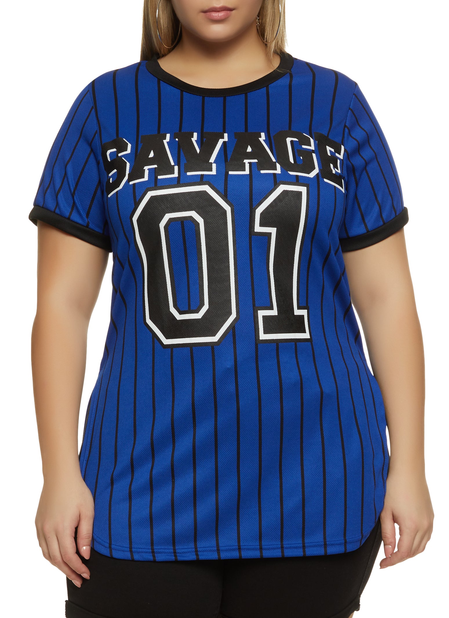 STRIPED BASEBALL S/S TEE – XLARGE