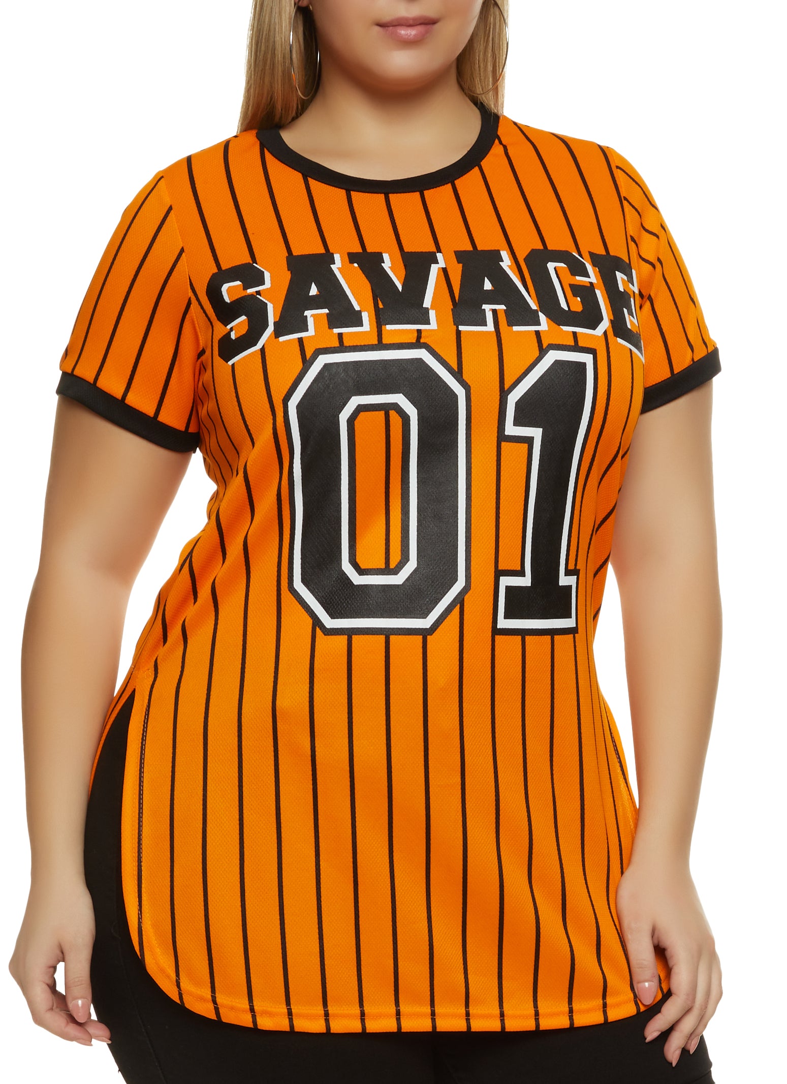 Mesh plus size Baseball jersey