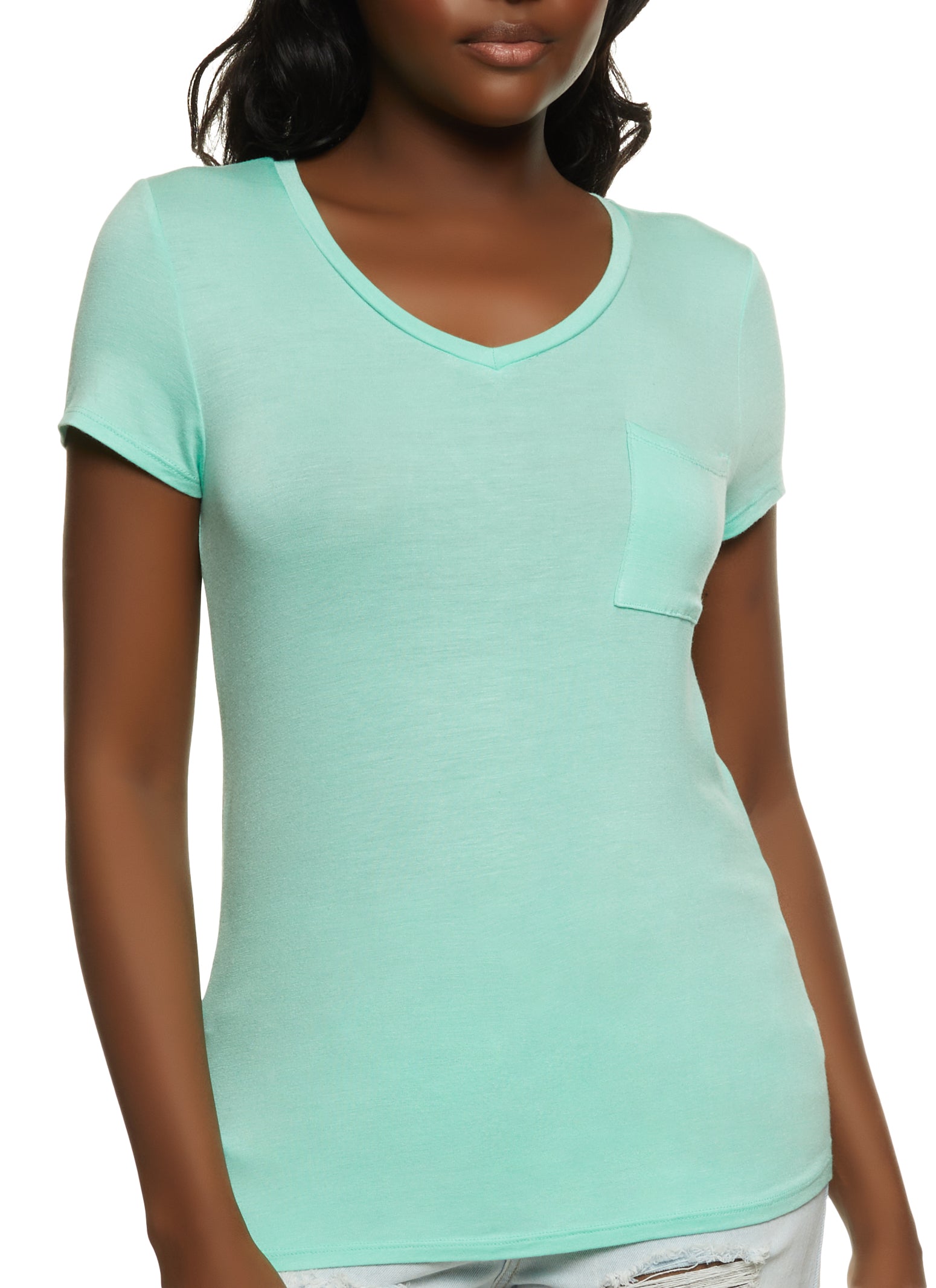 breast-pocket-v-neck-tee