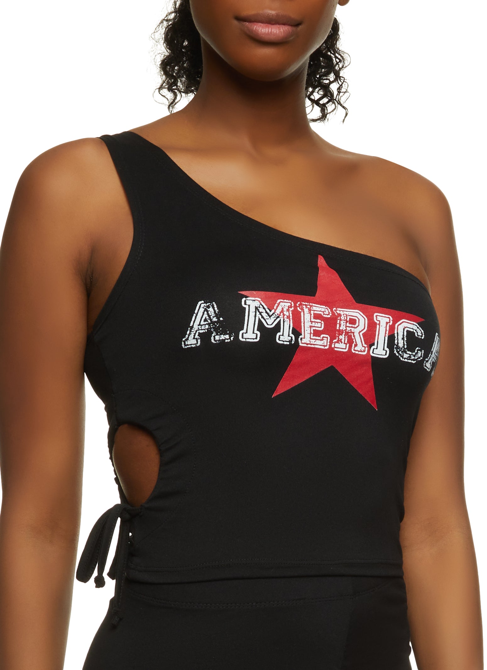 America One Shoulder Top