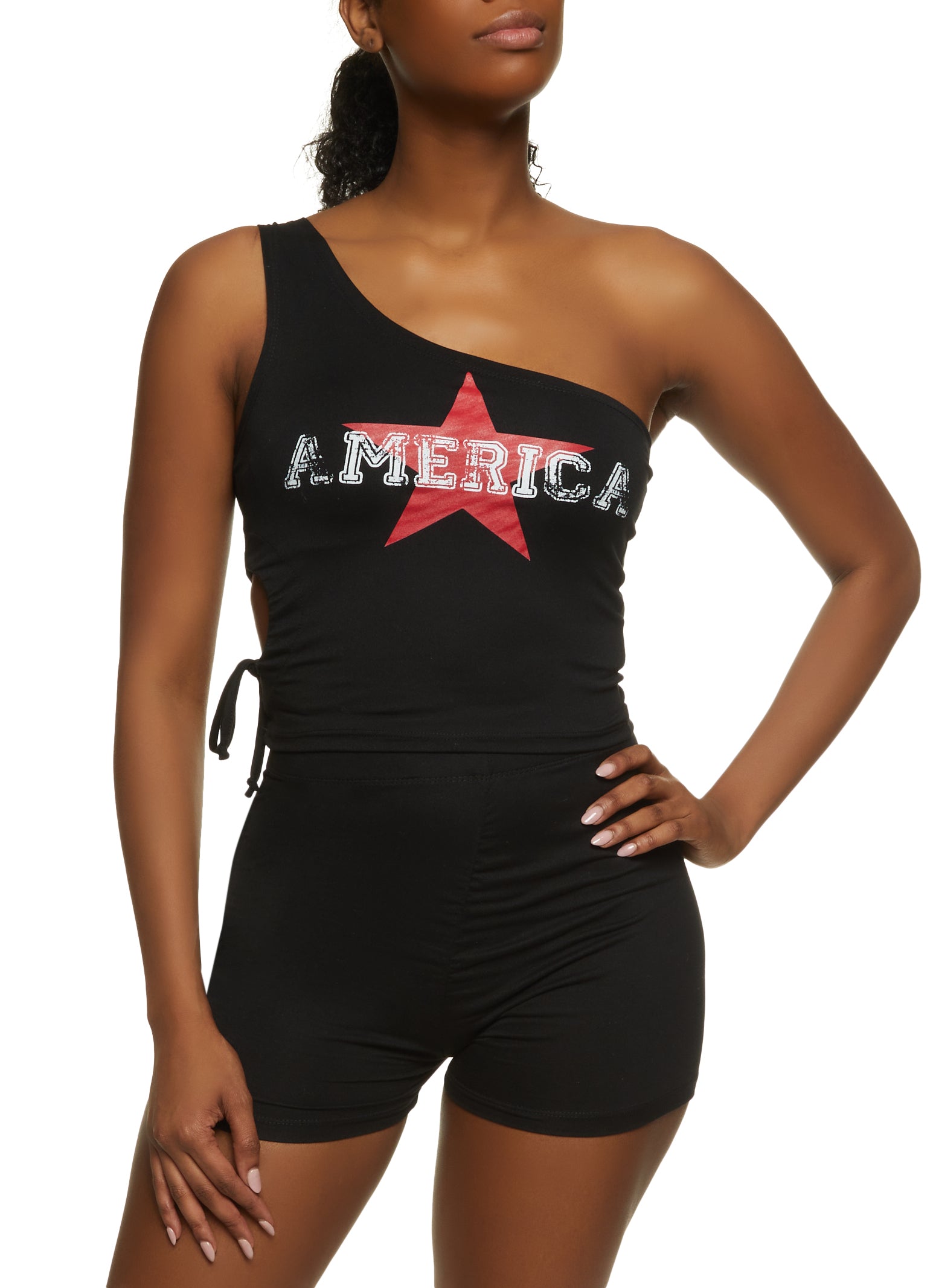 America One Shoulder Top