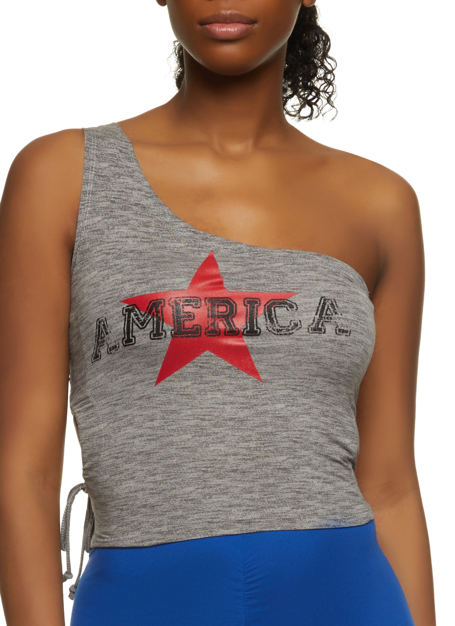 America One Shoulder Top