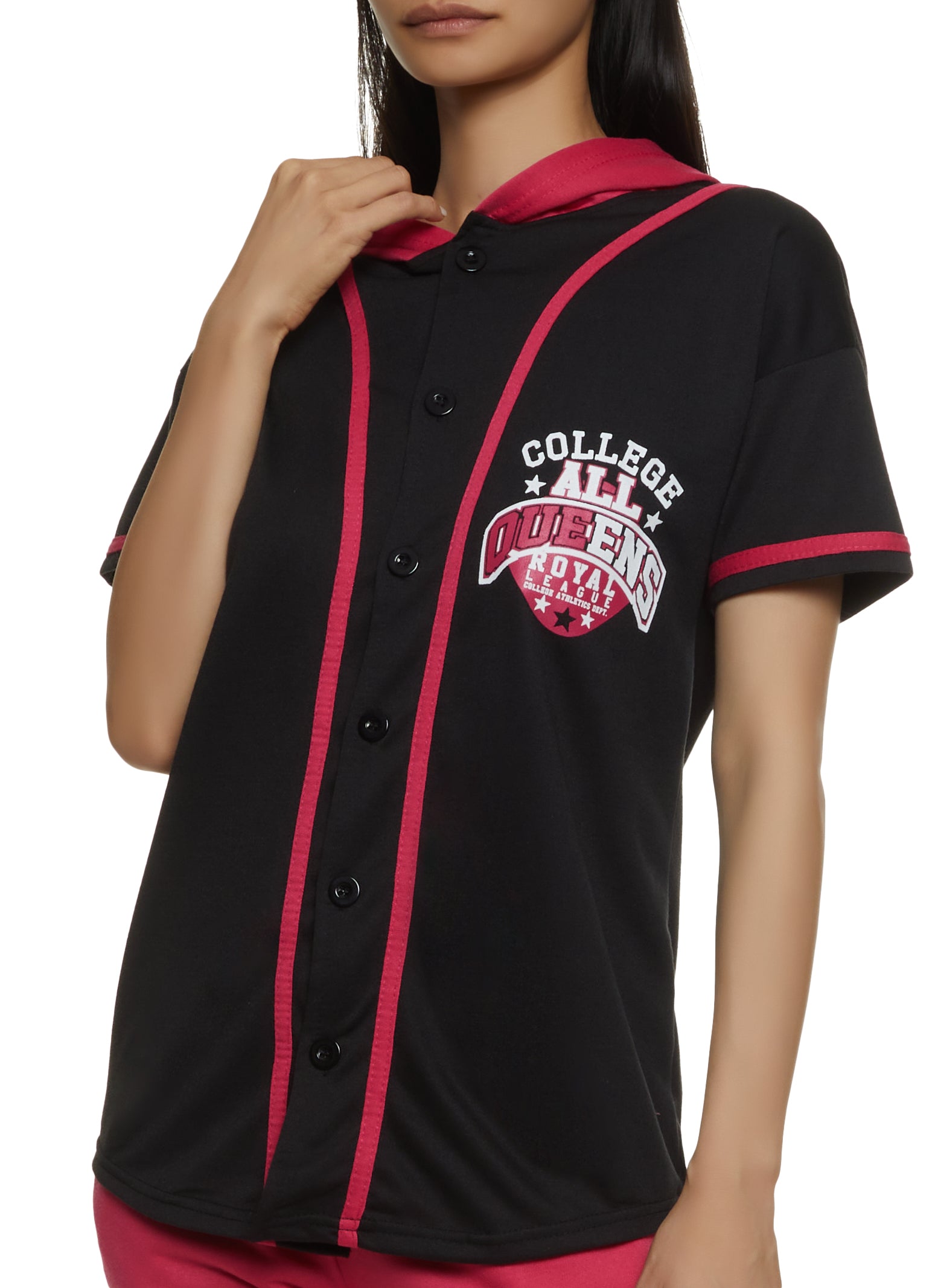 Unisex Button Down Plain Black Stripe Baseball Jerseys | YoungSpeeds