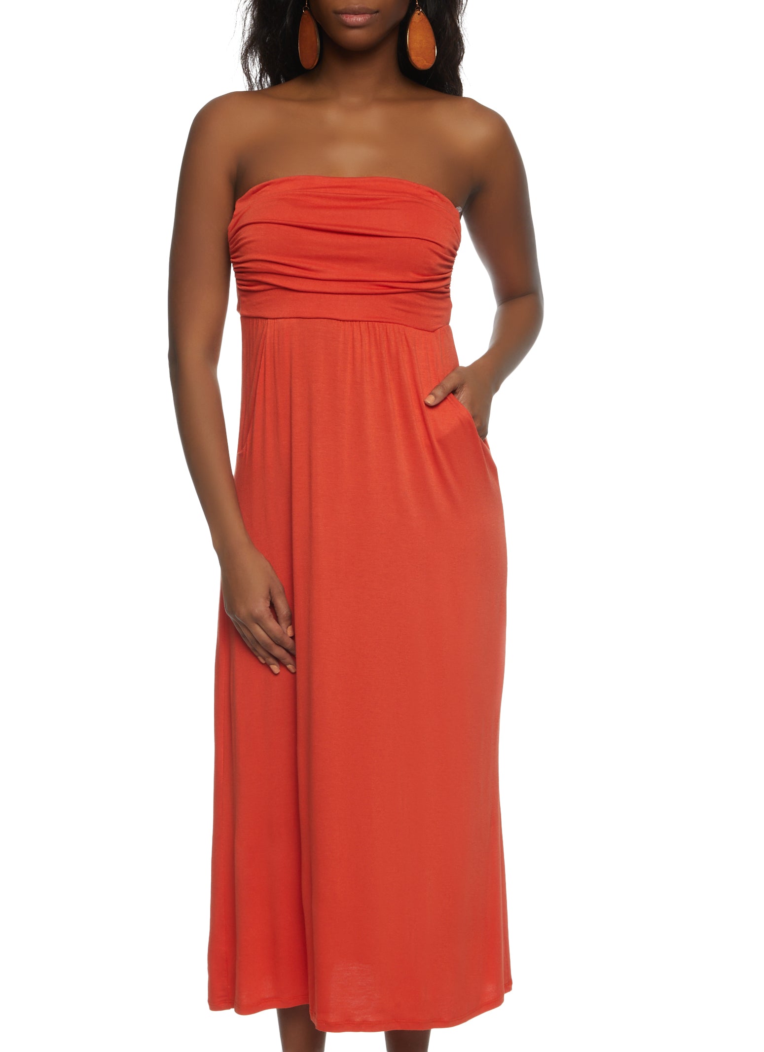 west kei strapless maxi dress