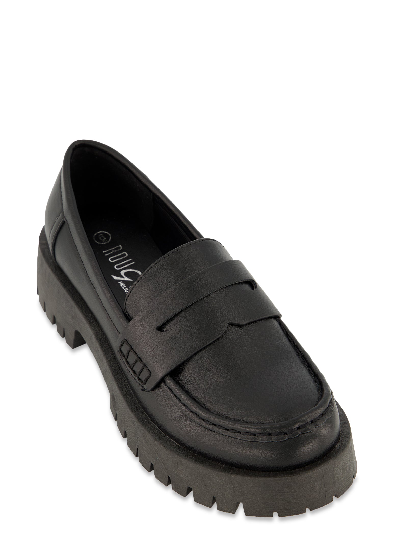 Solid Lug Sole Loafers