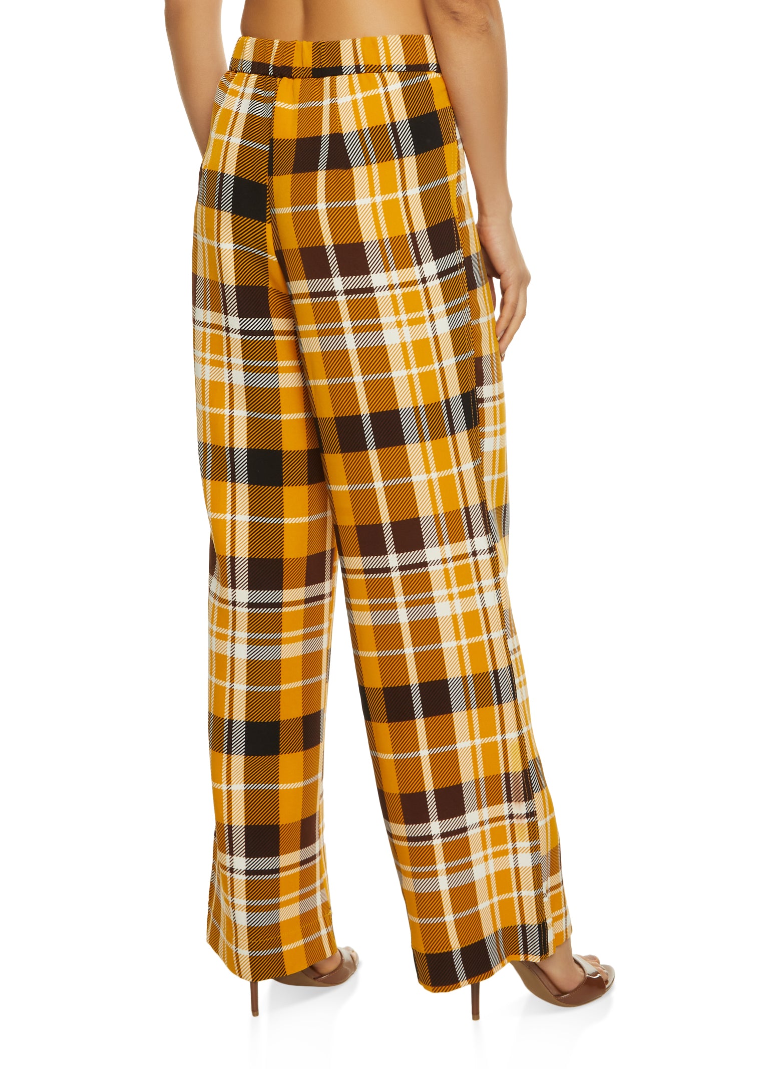 Yellow plaid hot sale dress pants