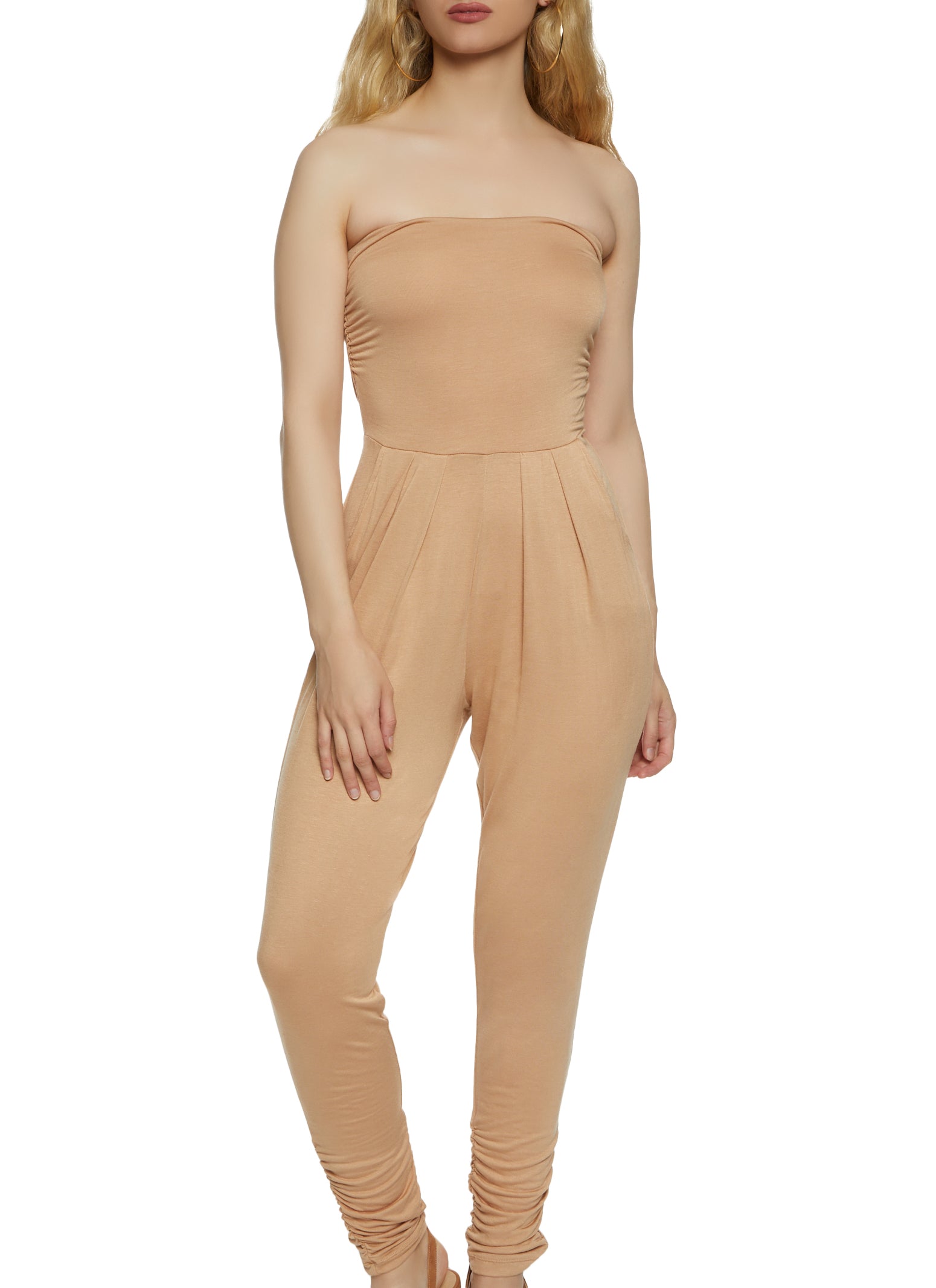 Soft Knit Strapless Jumpsuit