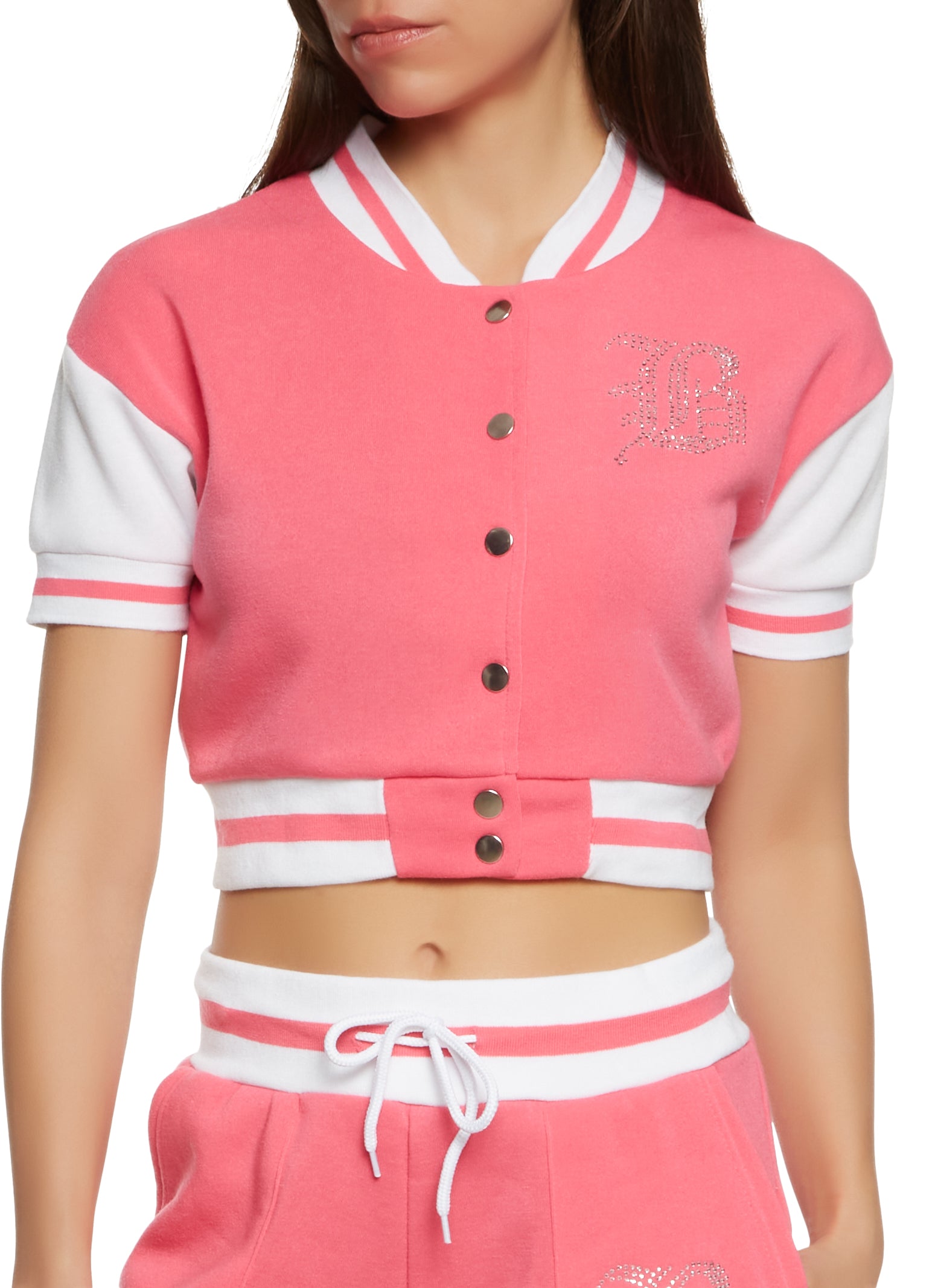 Buy Red And Pink Varsity Jacket For Womens