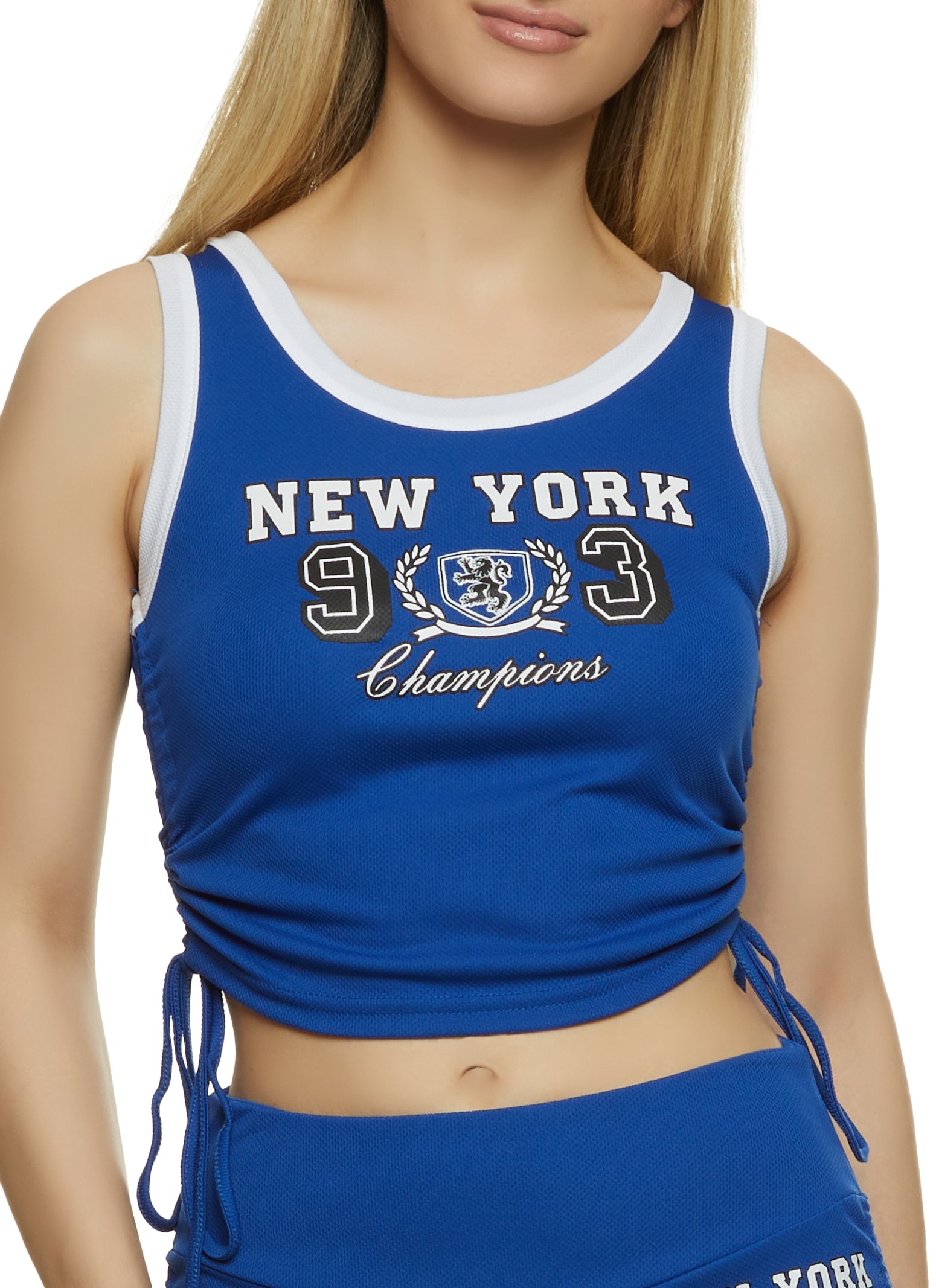 New York Graphic Jersey Crop Top