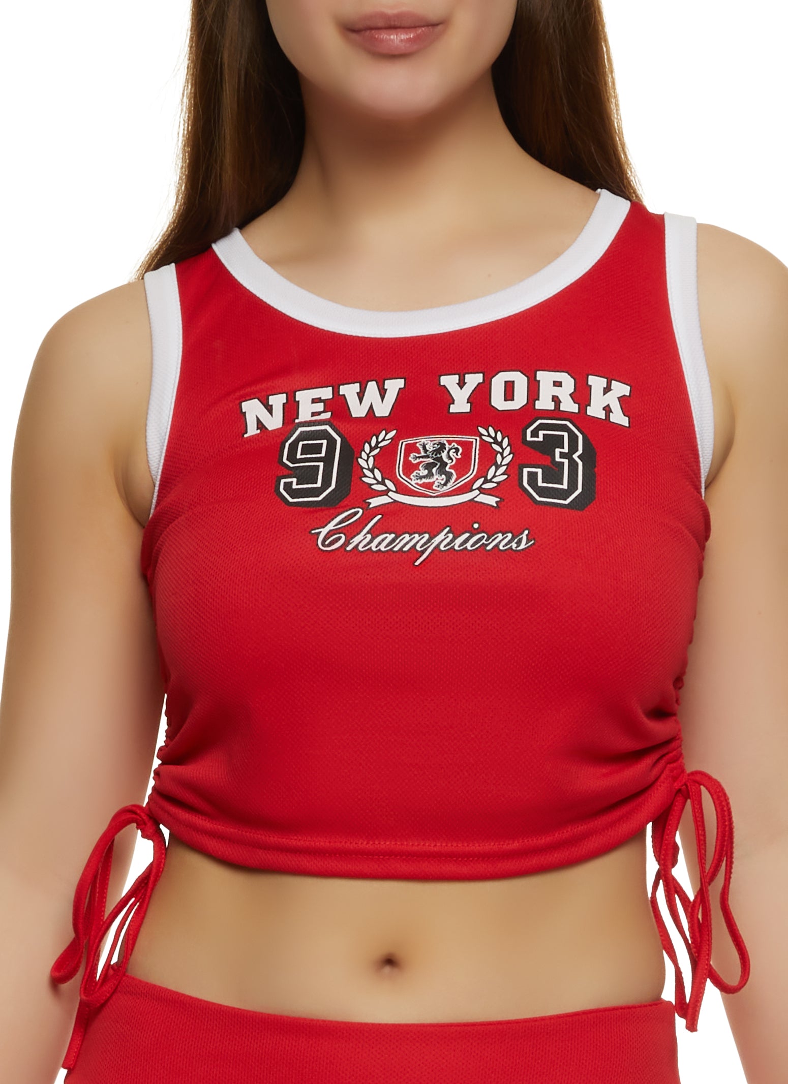 New York Graphic Jersey Crop Top