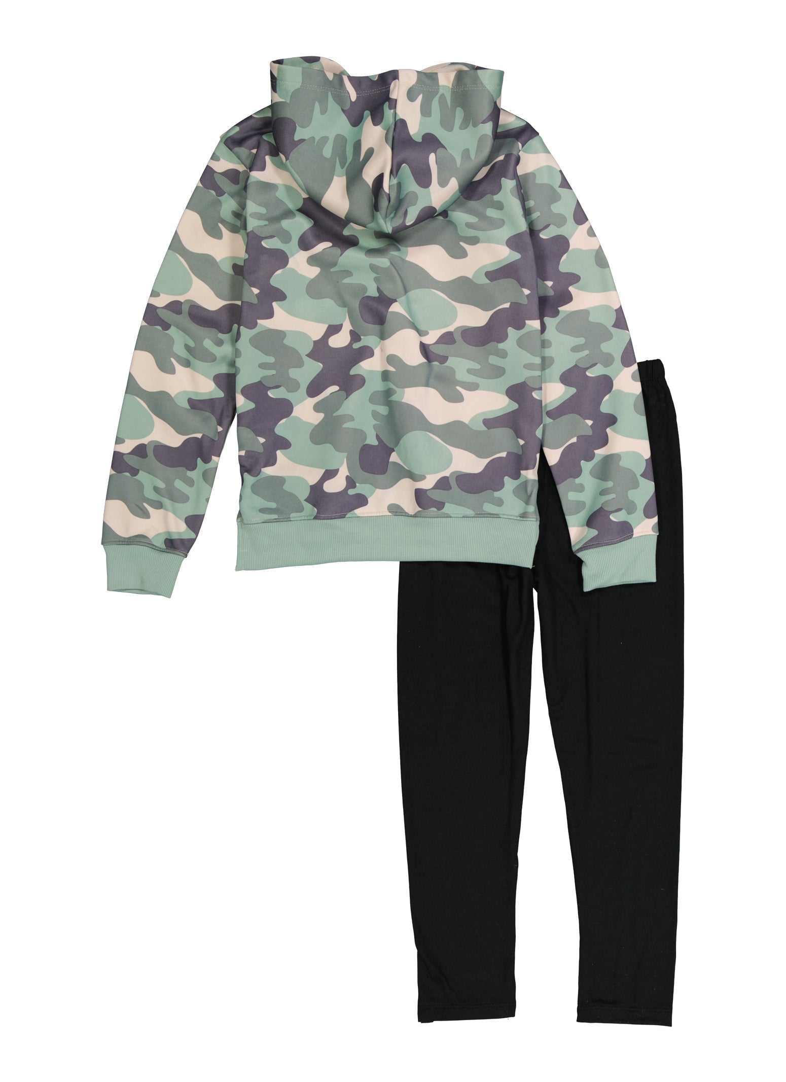 Girls Bebe Camo Hoodie and Leggings Set