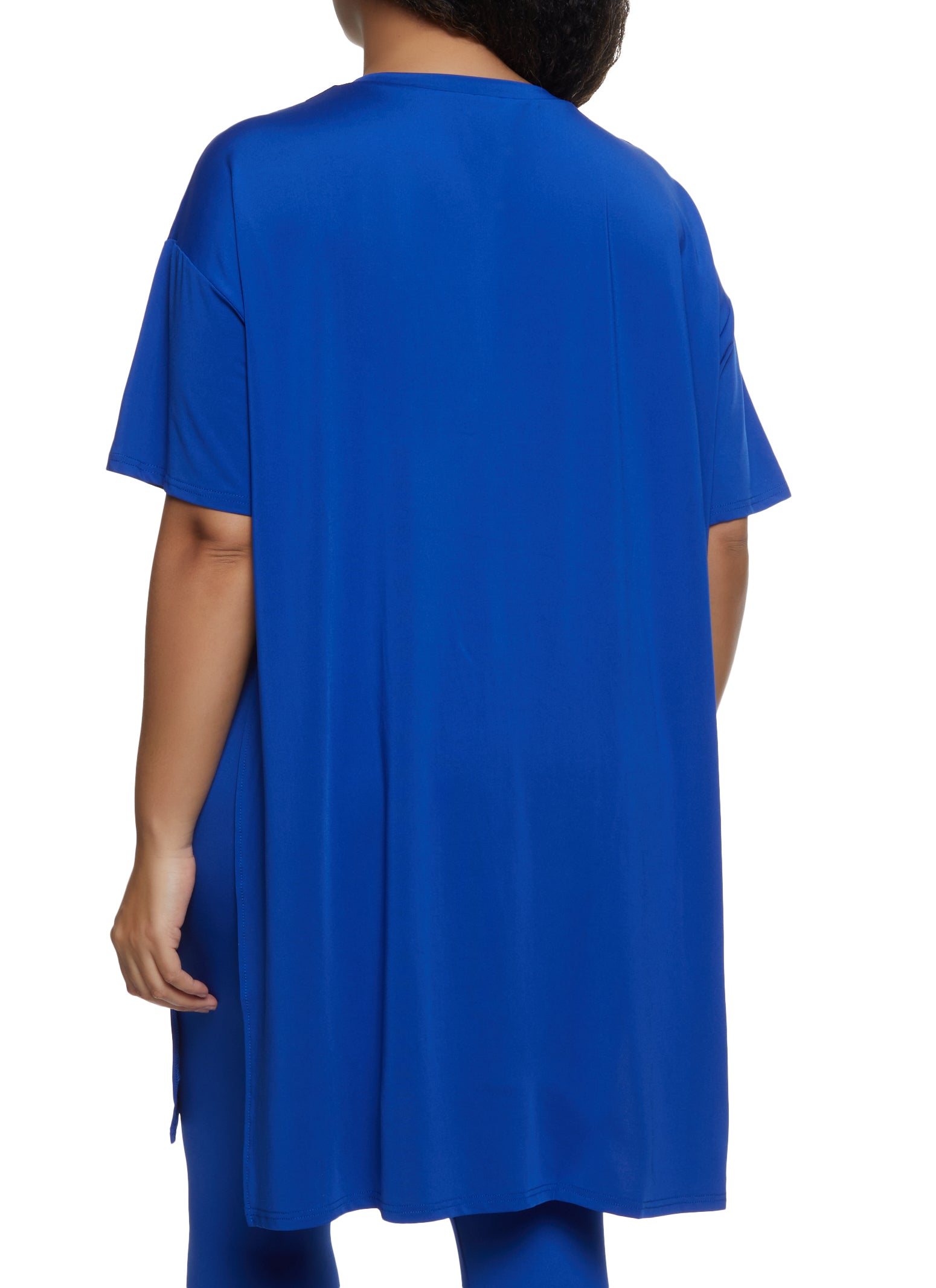 Plus Size Royal Blue Oversized T-Shirt