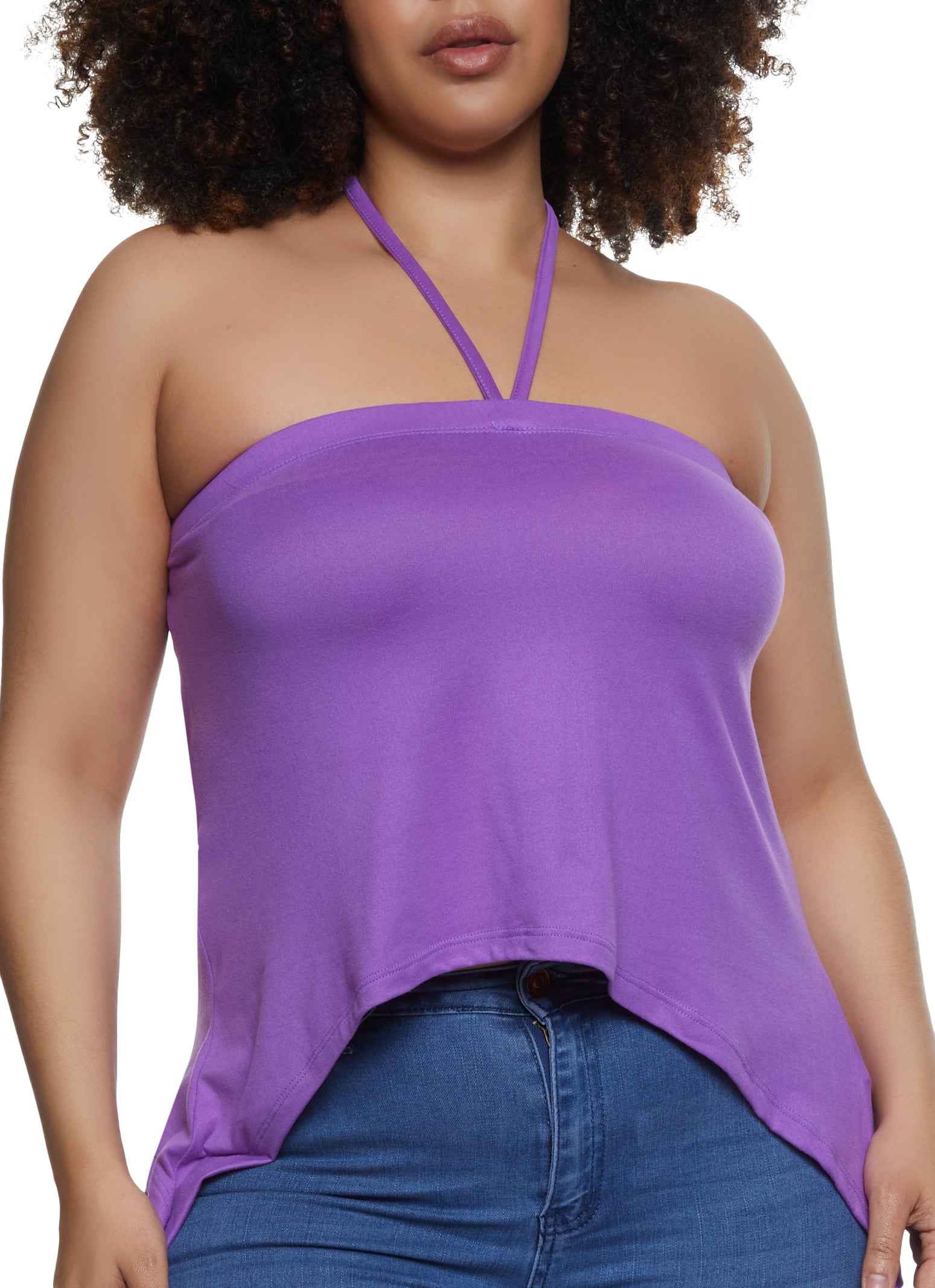 plus-size-sharkbite-hem-halter-top