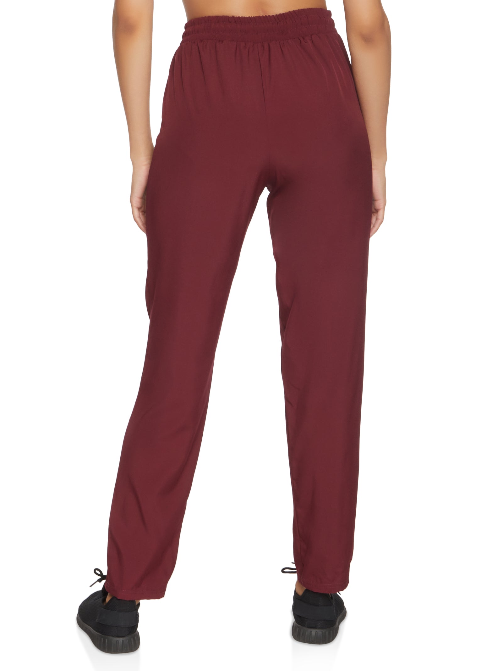 Nylon Windbreaker Pants - Burgundy