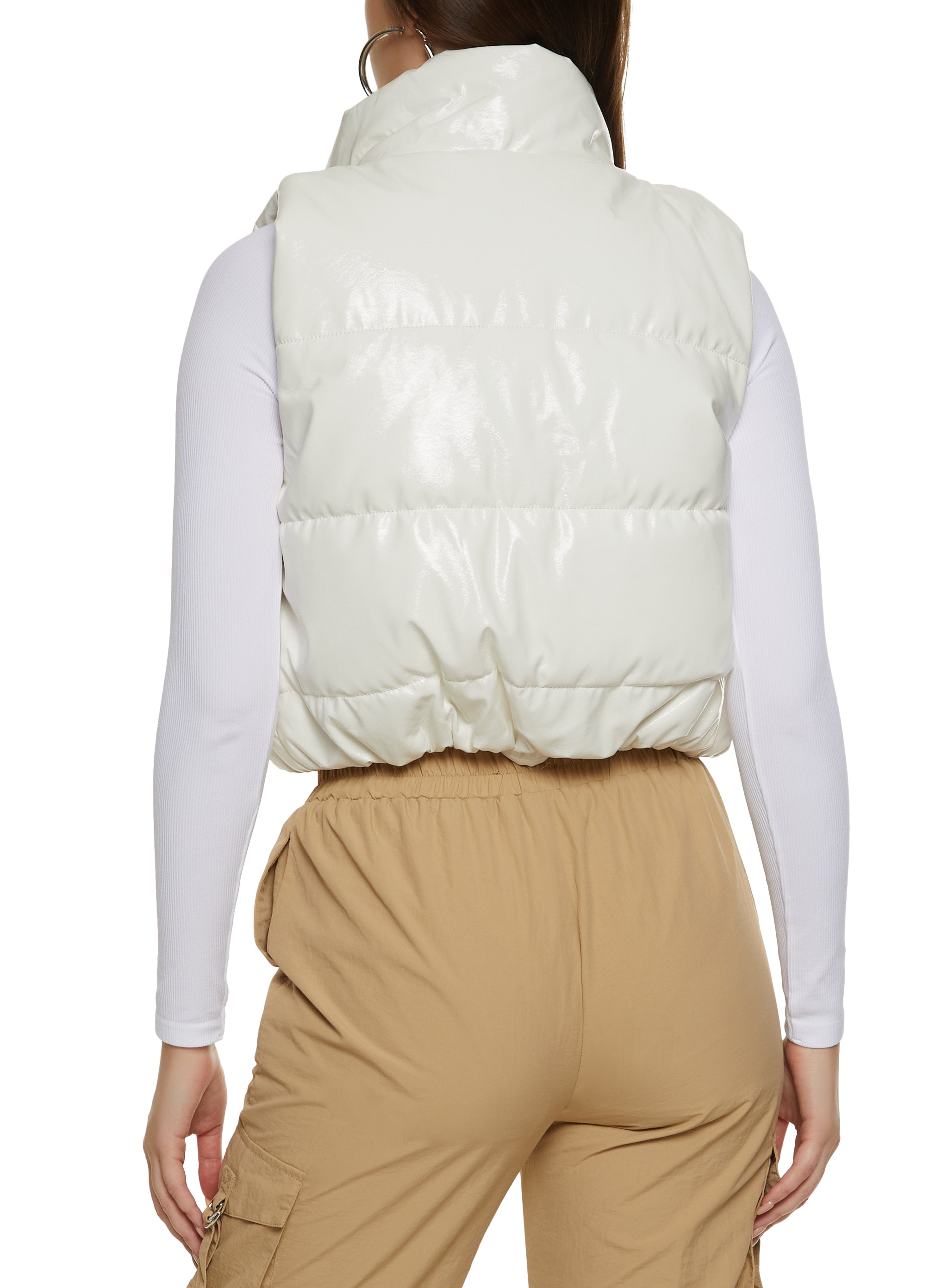 Quilted Cropped Puffer Vest