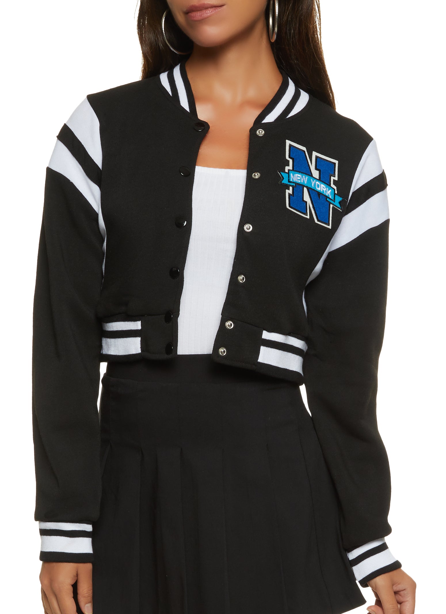 Women's New York Varsity Cropped Jacket