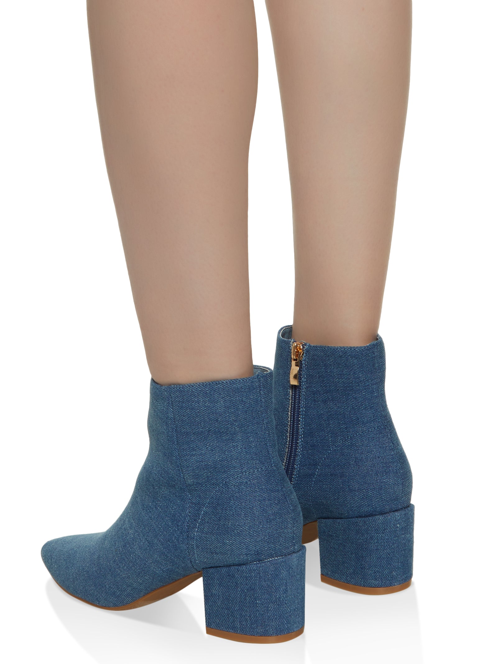 Grey Suede Point Head Ankle High Heels Boots Shoes