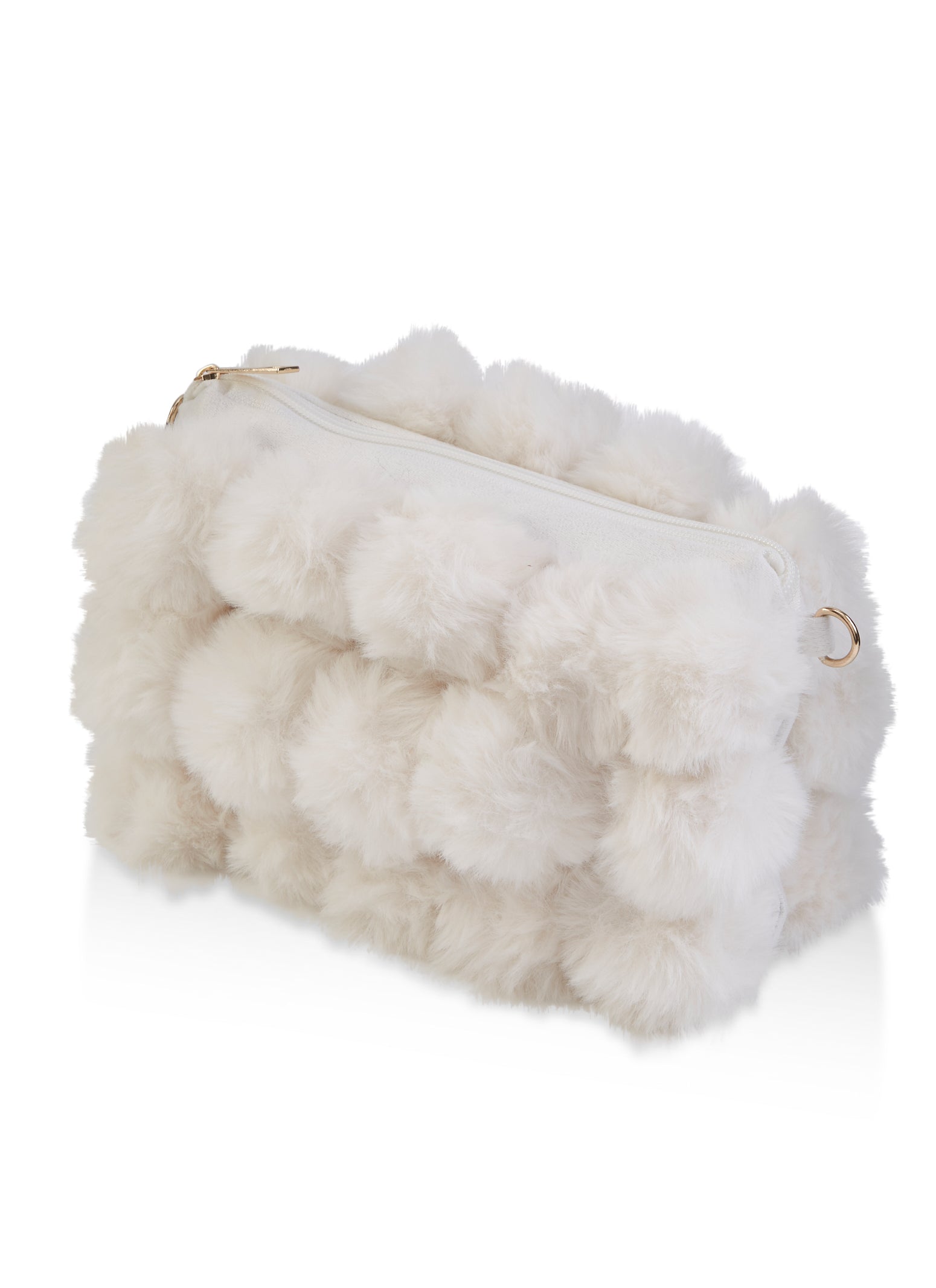 Francesca's Gabrie Faux Fur Heart Crossbody