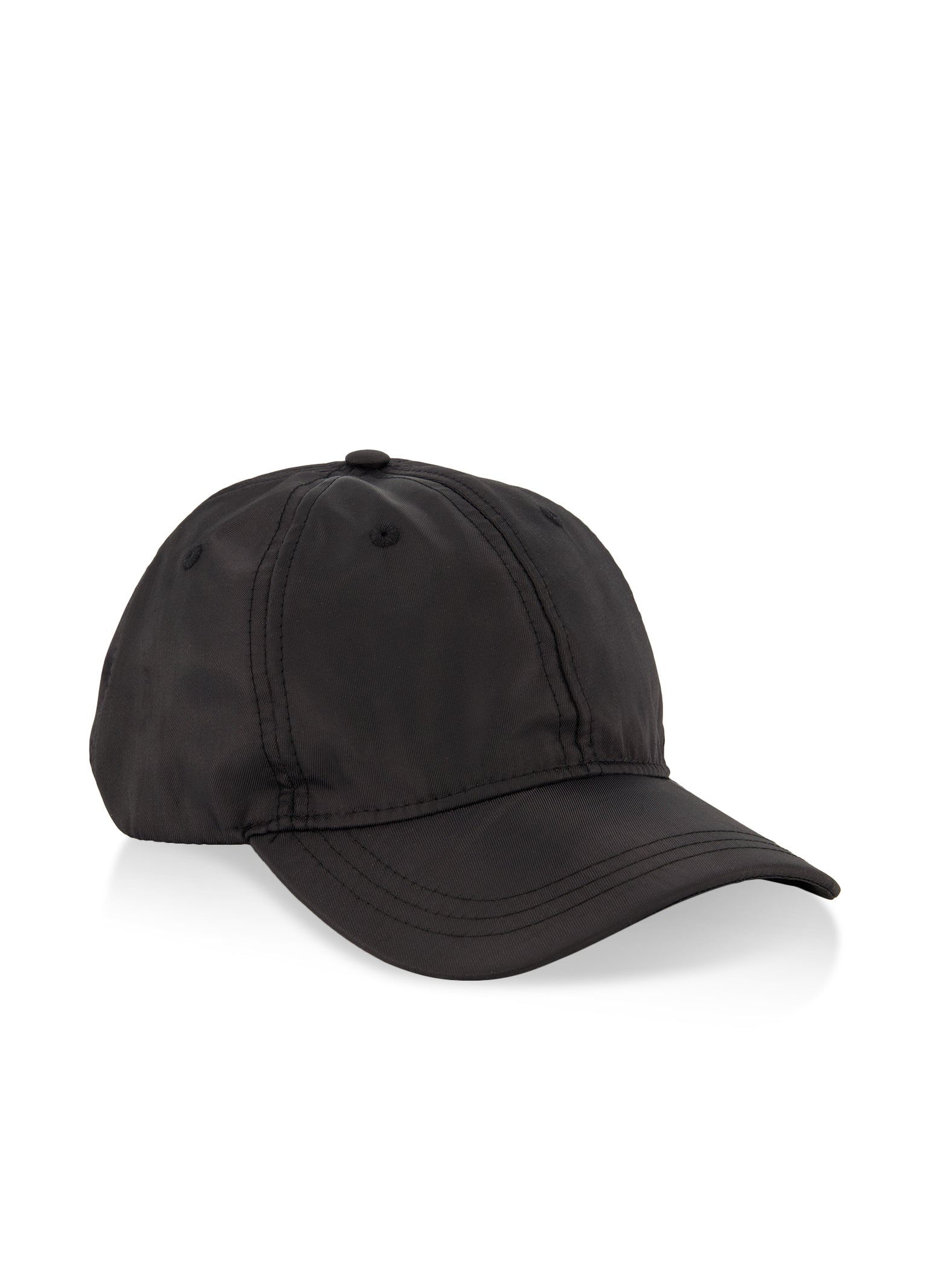 Solid Black Baseball Cap Hat with Adjustable Buckle Back, Unisex