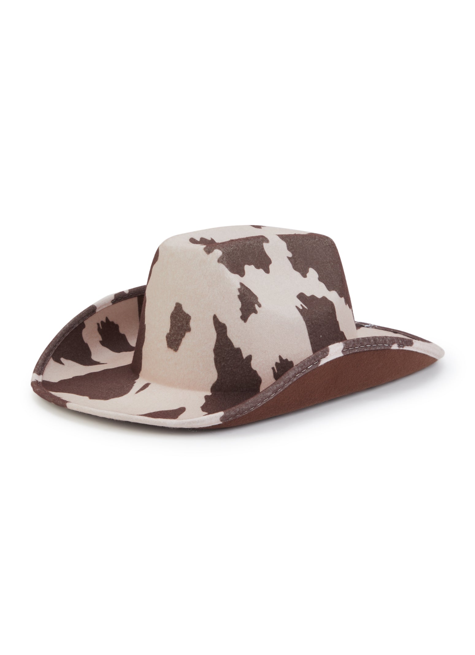 COW PRINT FUZZY HAT - DARK BROWN – TIBBS & BONES