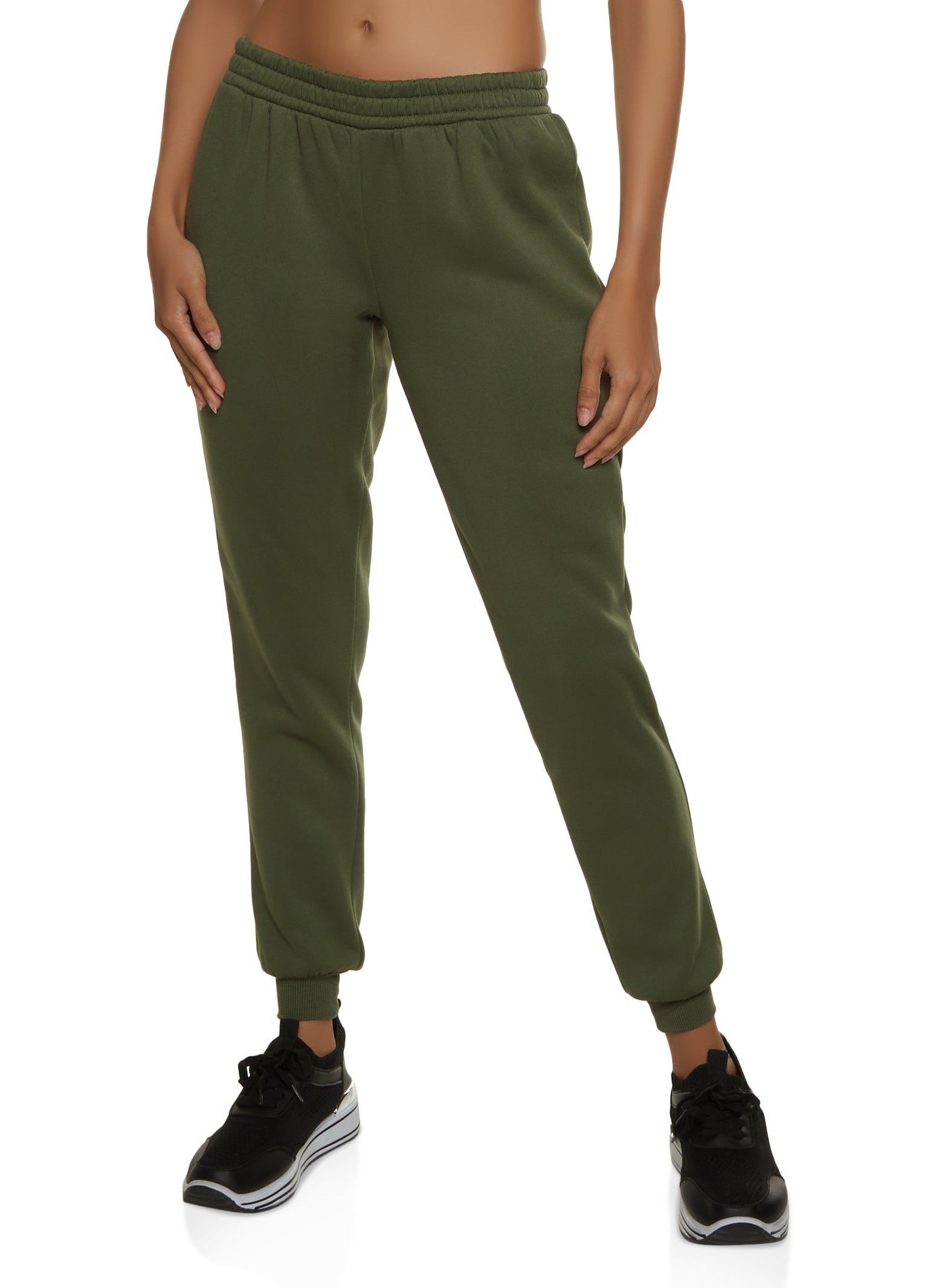 Nova premium fleece relaxed sweatpants in olive