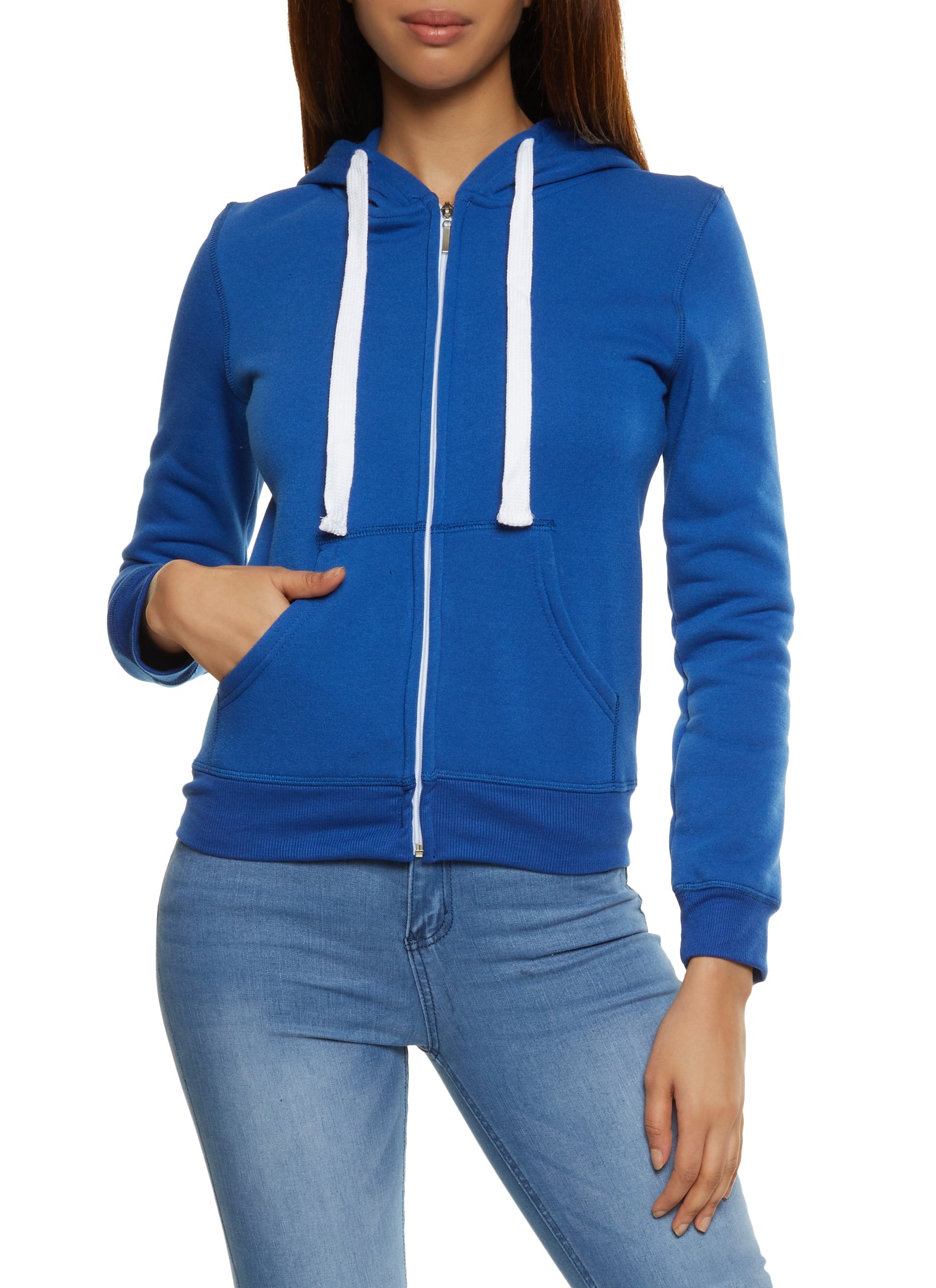 Perfect Royal Blue Cropped Hoodie — MY CAMPUS CLOSET