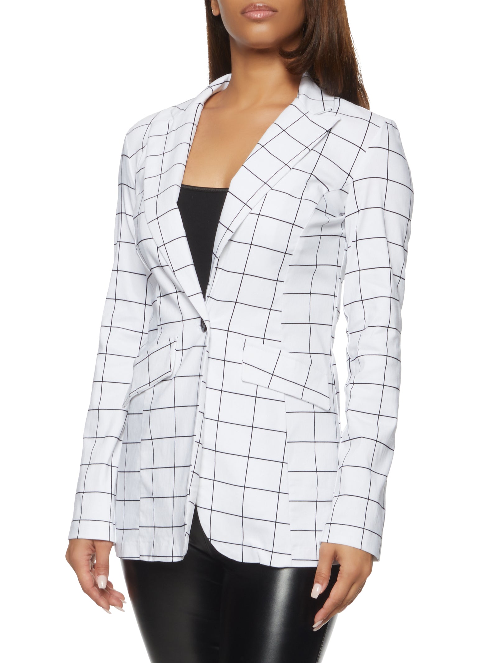 Women's on sale windowpane blazer