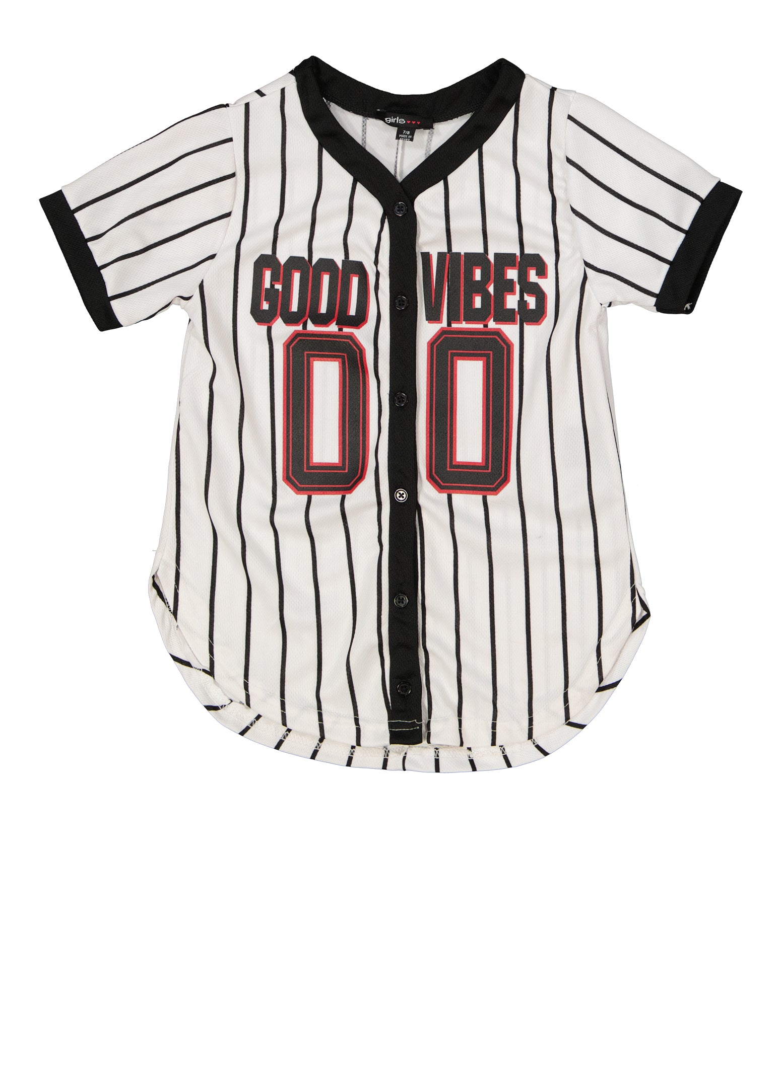 Good Vibes Graphic Baseball Jersey