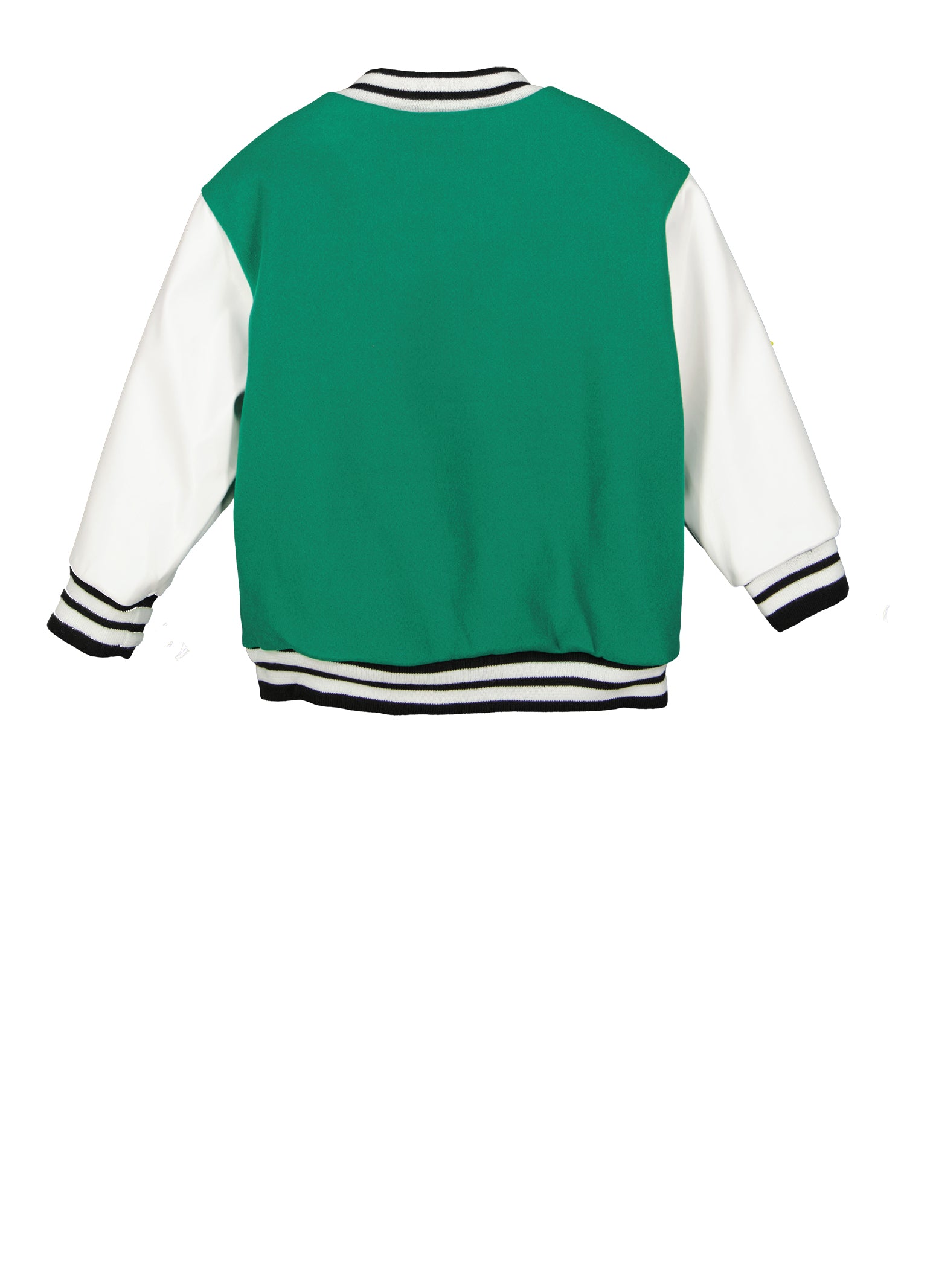 Kids Sweatshirt Varsity Jacket GREEN/WHITE