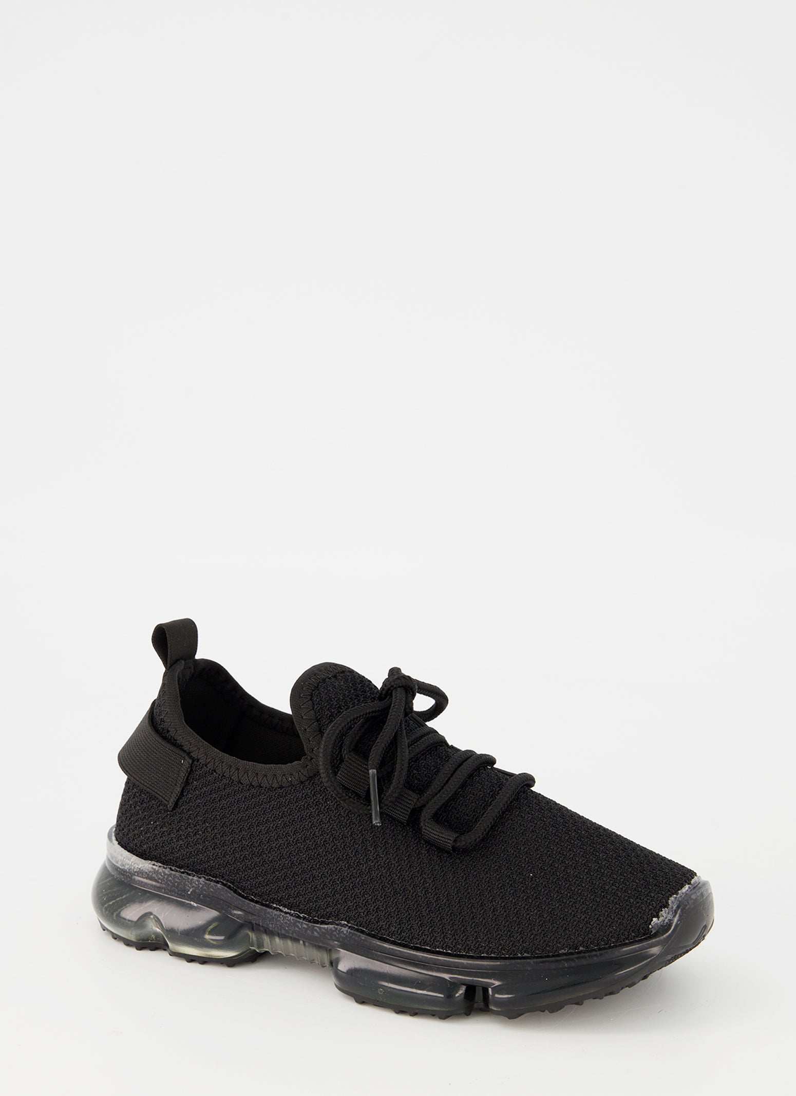 *WAKE UP* NUBASTYLE D19 Mesh Knit Sneakers - Black