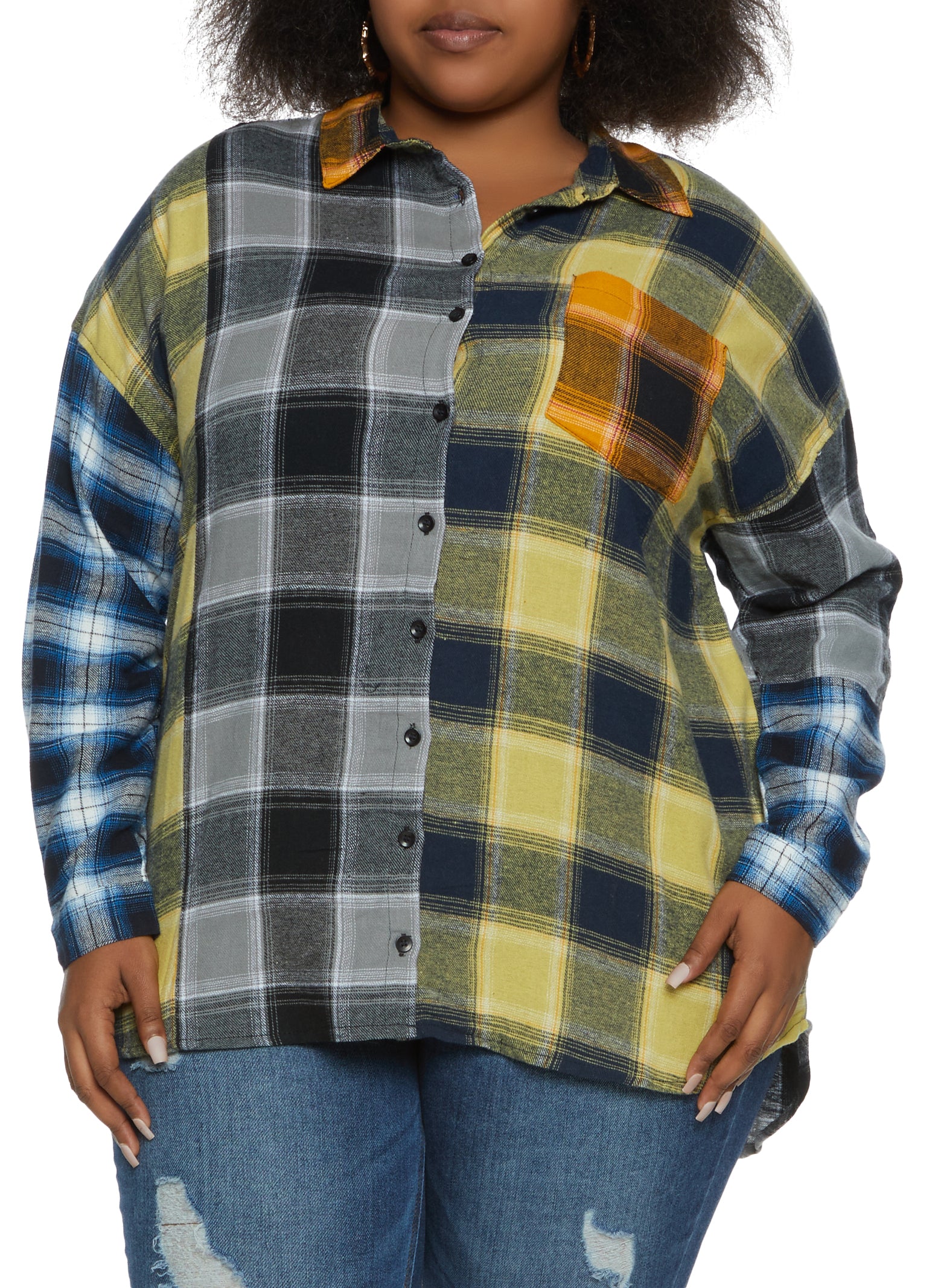 MIXED FLANNEL SHIRT