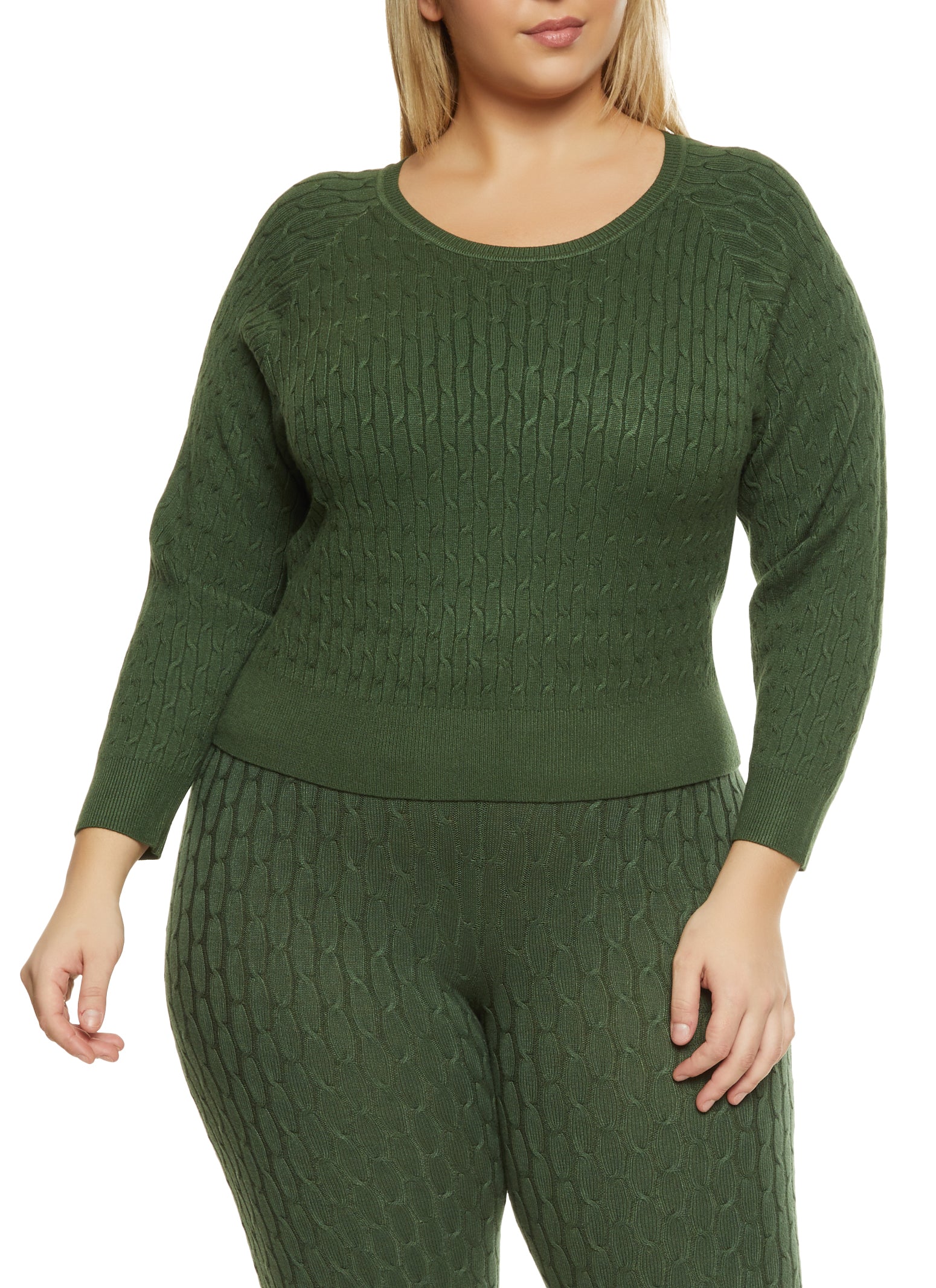 Plus Size Cable Knit Sweater