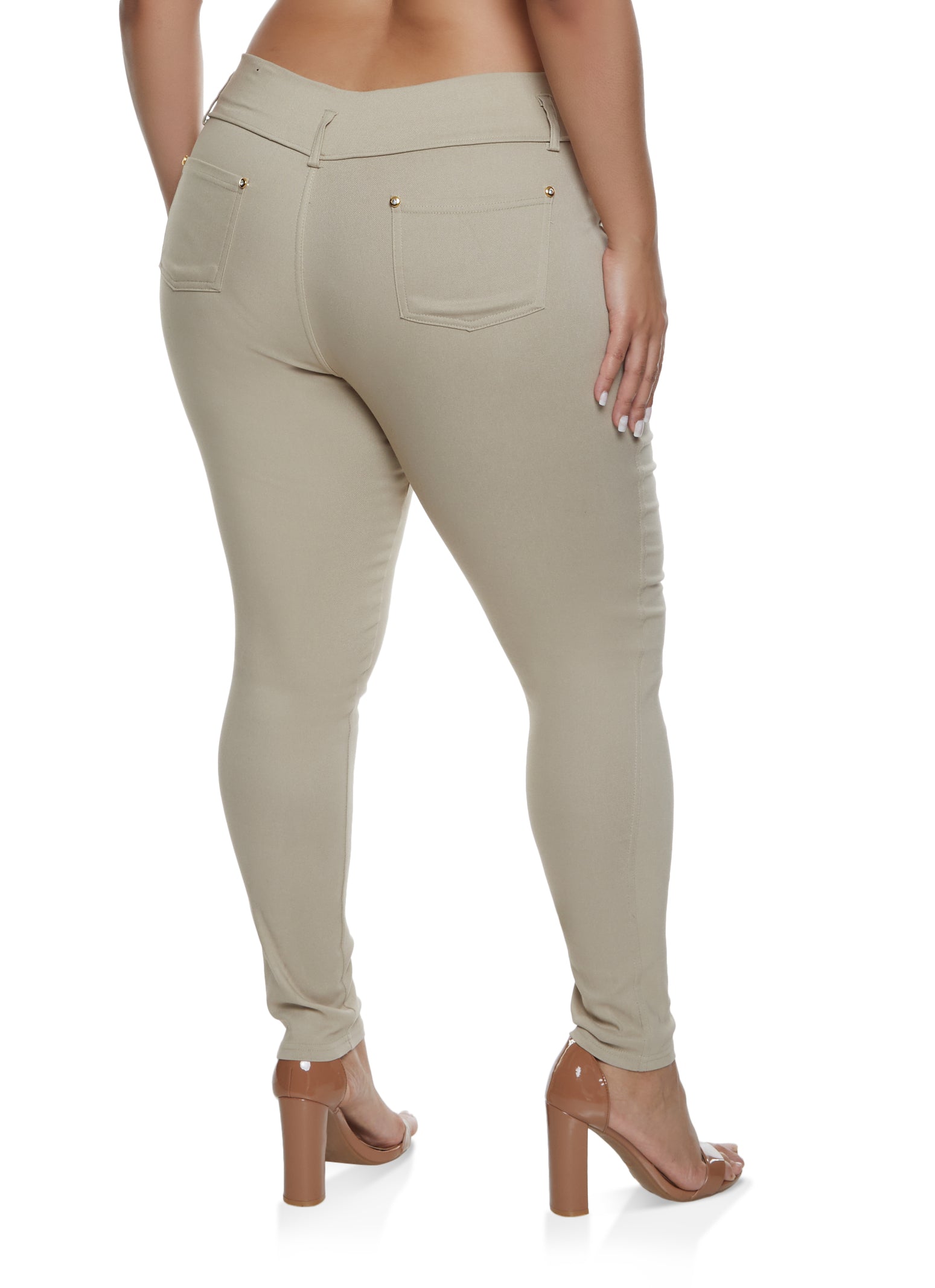 Plus Size - Crop Signature Waist Rib Knit Pocket Legging - Torrid