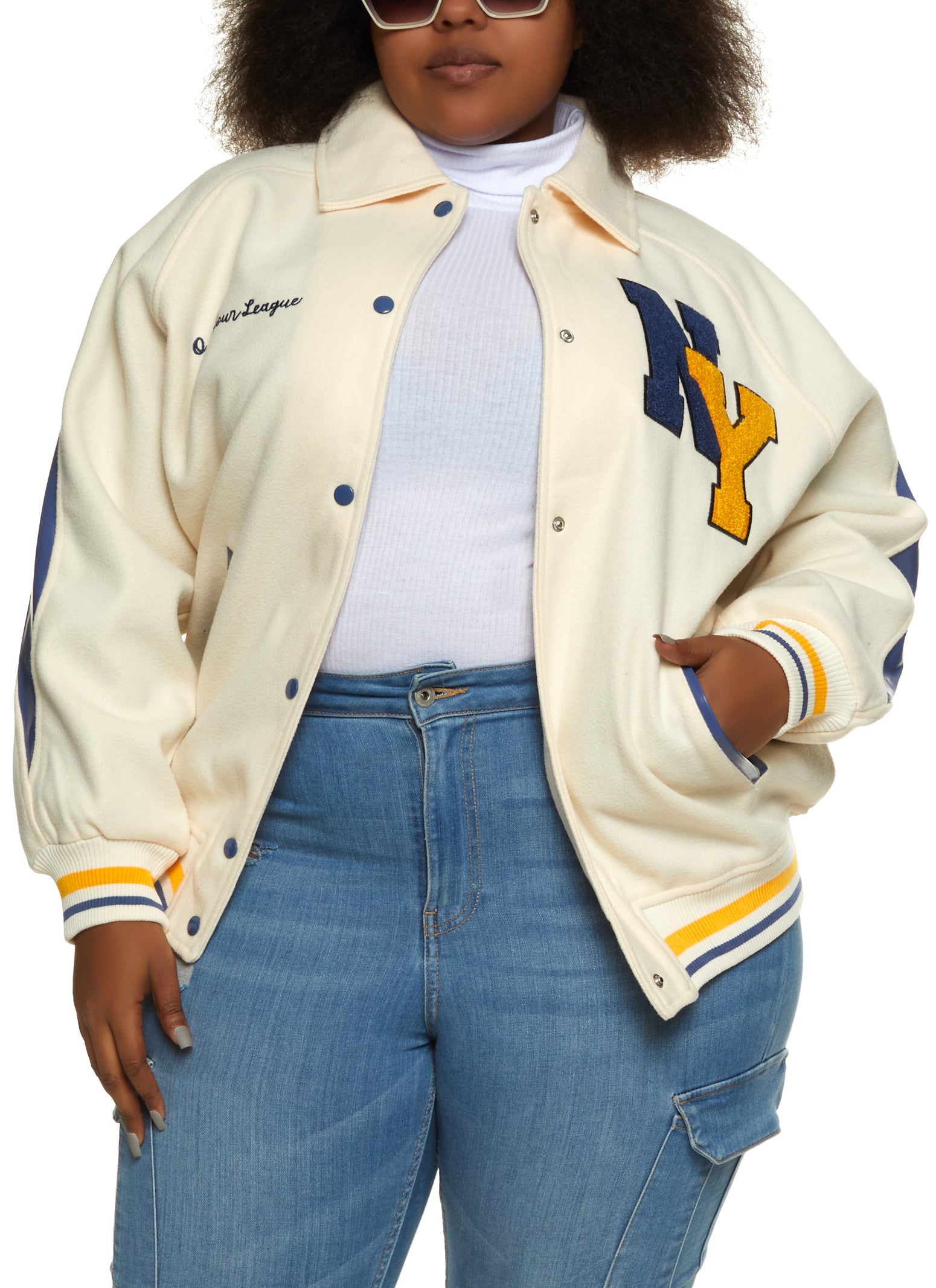 All About The Patch Varsity Patch Bomber