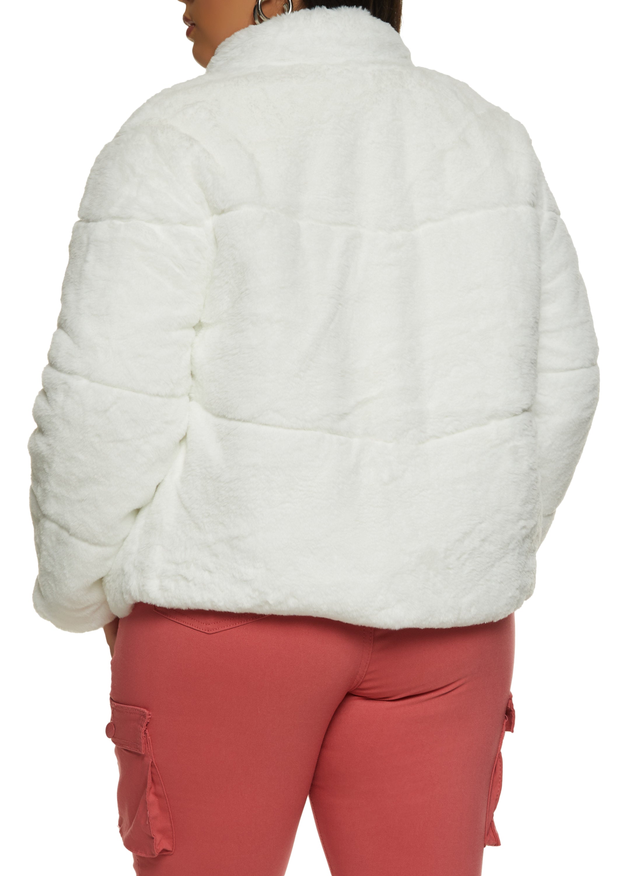 Ivory Faux Fur Cropped Jacket | Womens | Medium (Available in XS, S, L) | 100% Polyester | Lulus