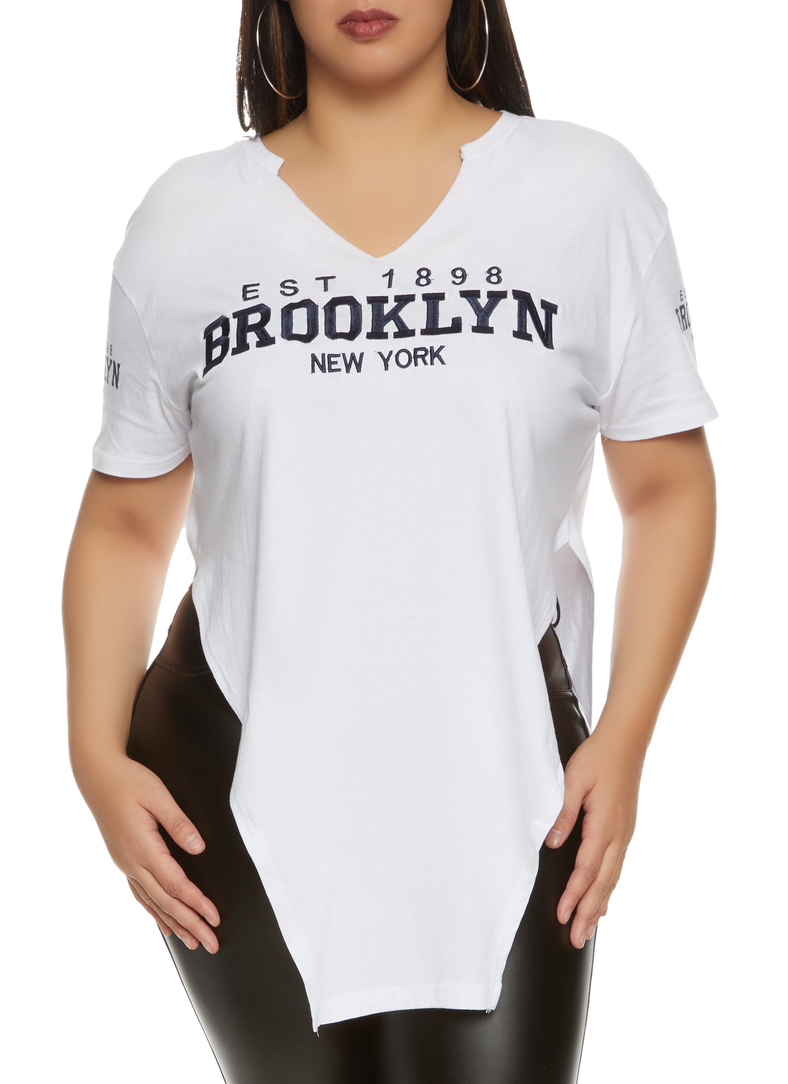 Plus Size New York Graphic Tee - White