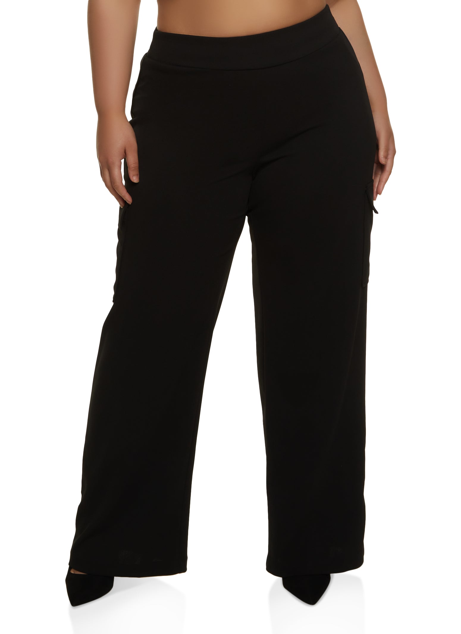 plus-size-cargo-pocket-high-waist-wide-leg-pants