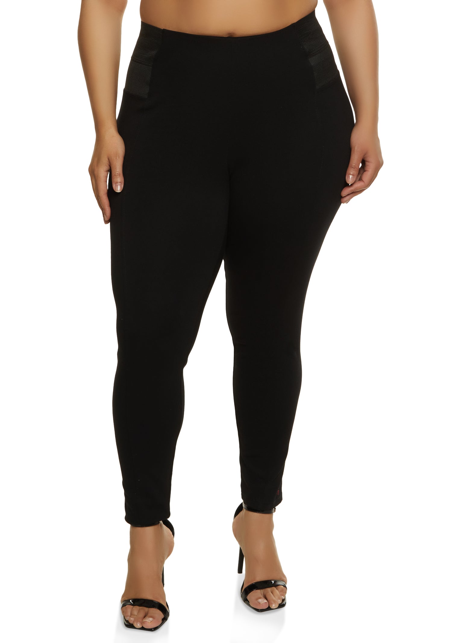 Plus Size Ponte Elastic Waist Pants