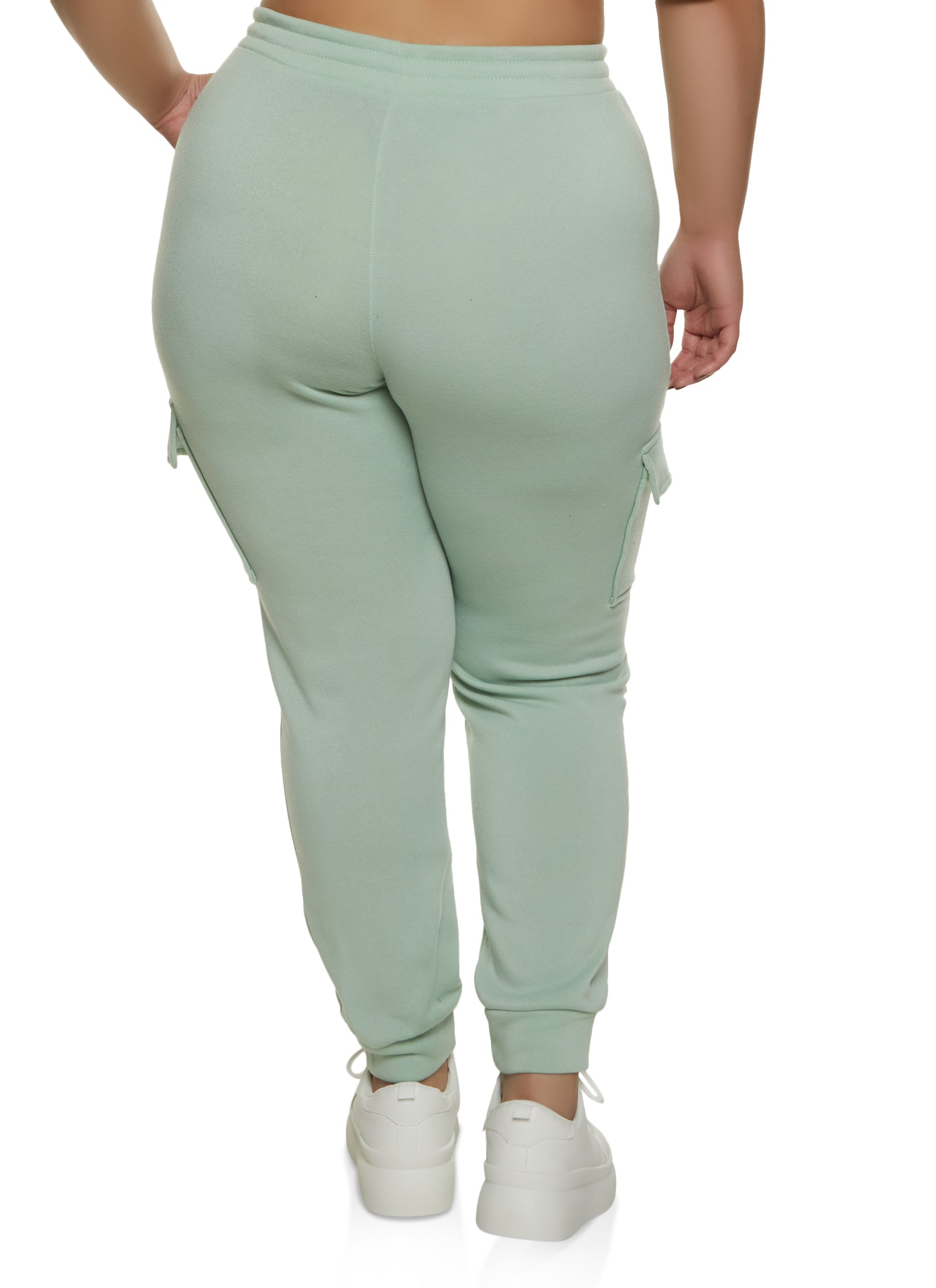 Plus Size Knit Drawstring Joggers