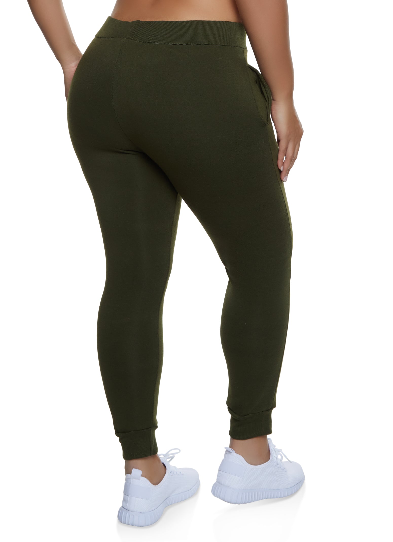 Plus Size Basic Drawstring Waist Joggers