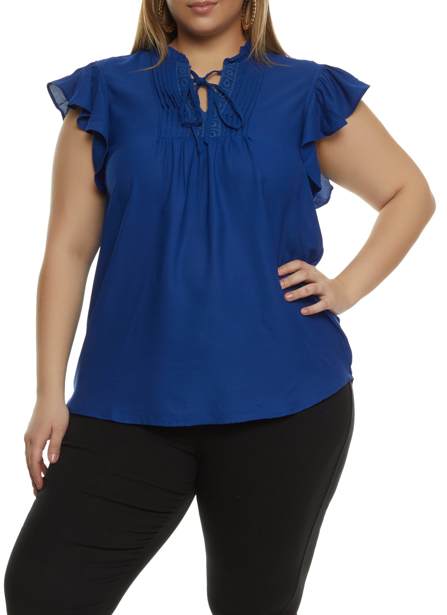 royal blue plus size blouse