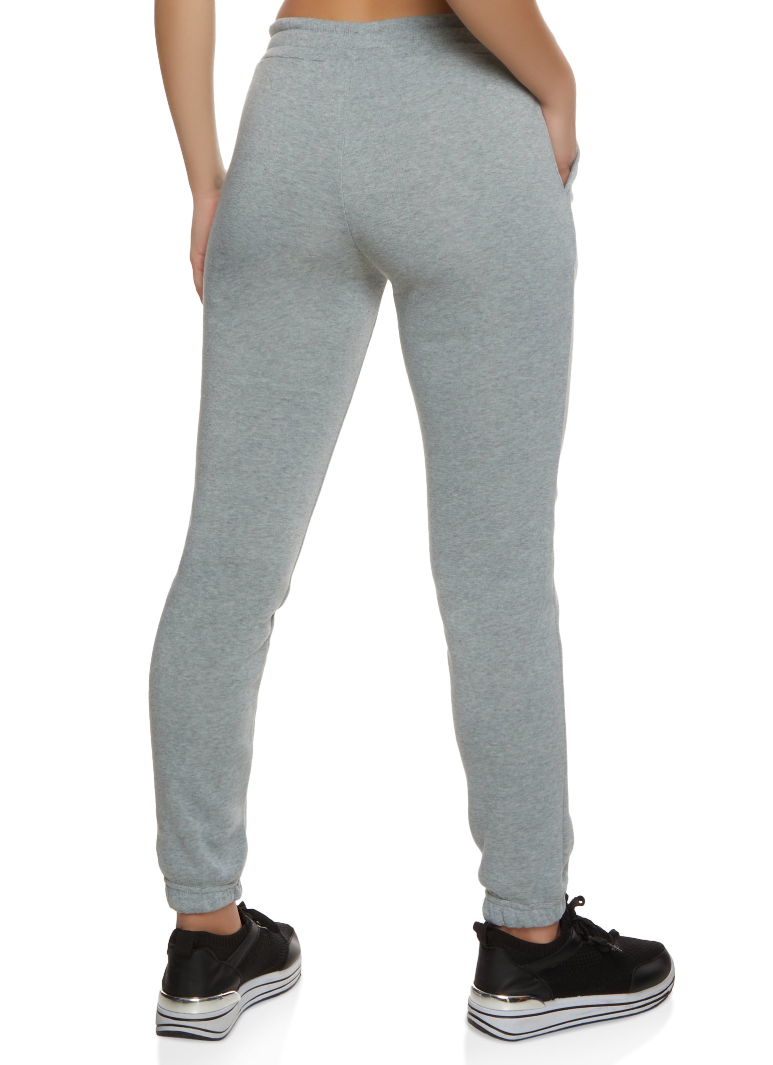 Fleece-Lined Drawstring Waist Sweatpants